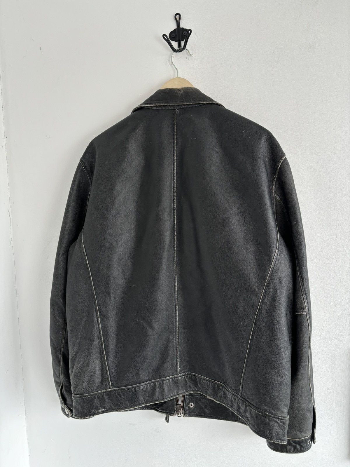 Genuine Leather Vintage Real Leather Faded Chest Pocket Jacket Size US L / EU 52-54 / 3 - 3 Thumbnail