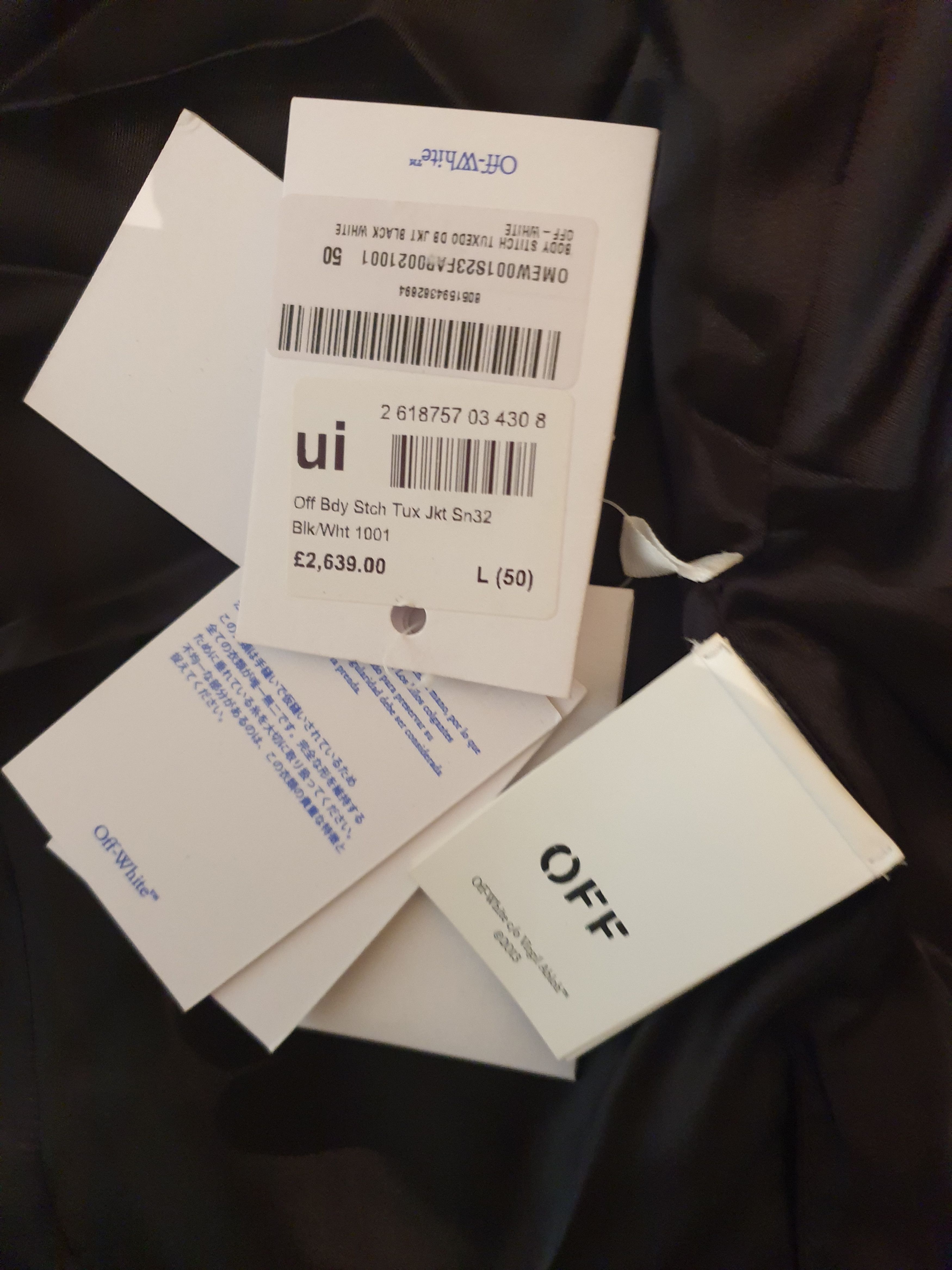 Off-White Off White Mens Body Stitch Size 50L - 5 Thumbnail