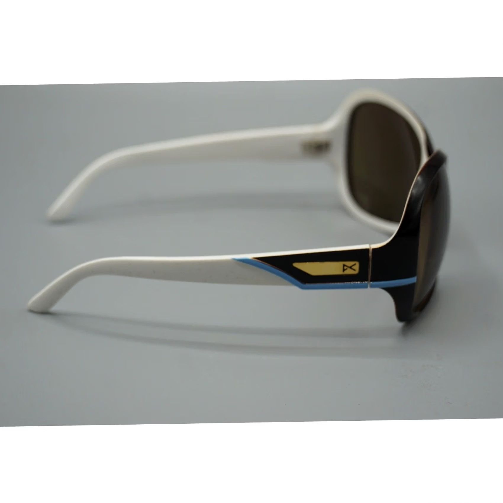 Burton VINTAGE Anon Paparazzi Women's Oversized Sunglasses Brown White Blue Burton Snow Size ONE SIZE - 7 Thumbnail