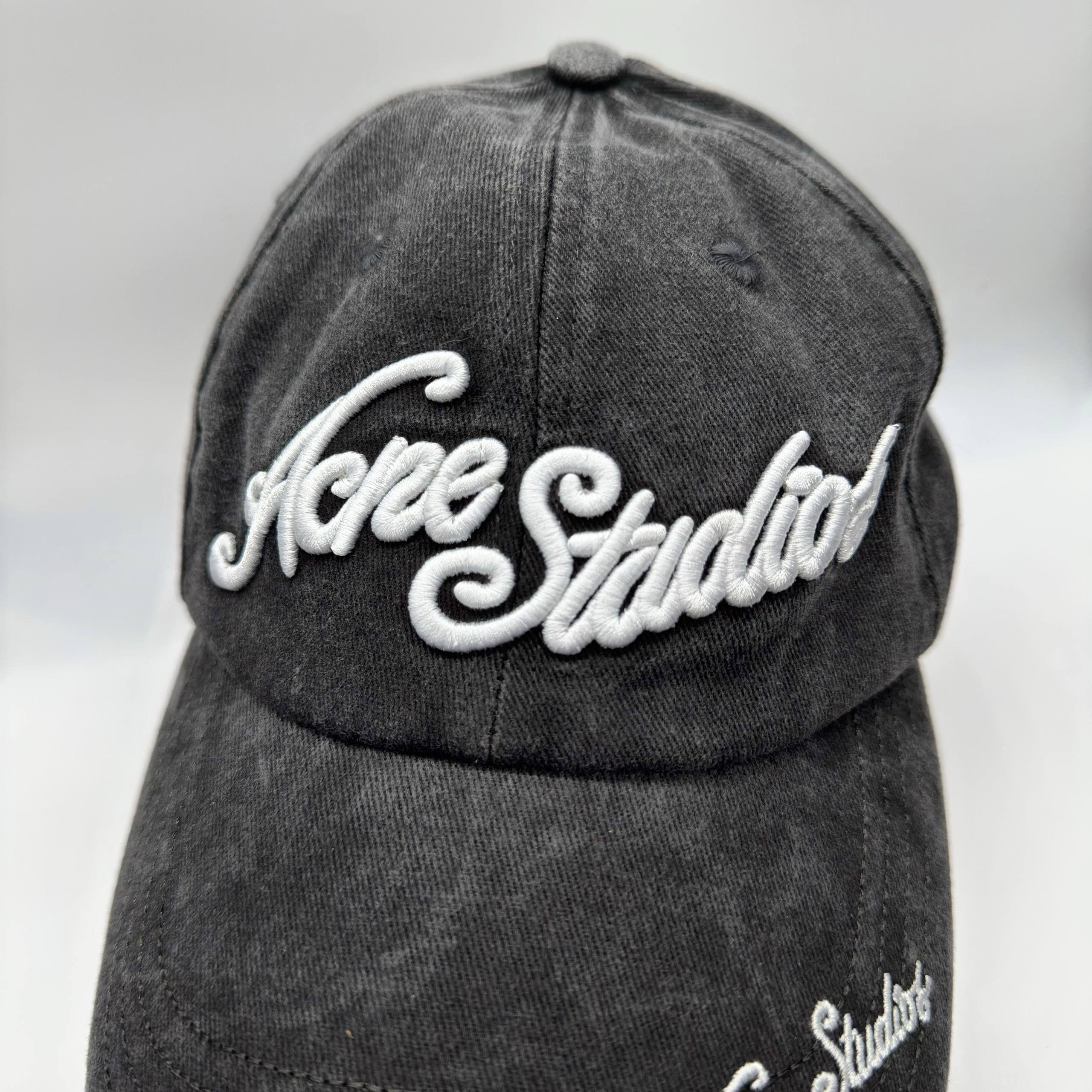 Acne Studios Acne Studios Big Logo Archive SK8 Cap Hat Gray Washed Color Size ONE SIZE - 3 Thumbnail