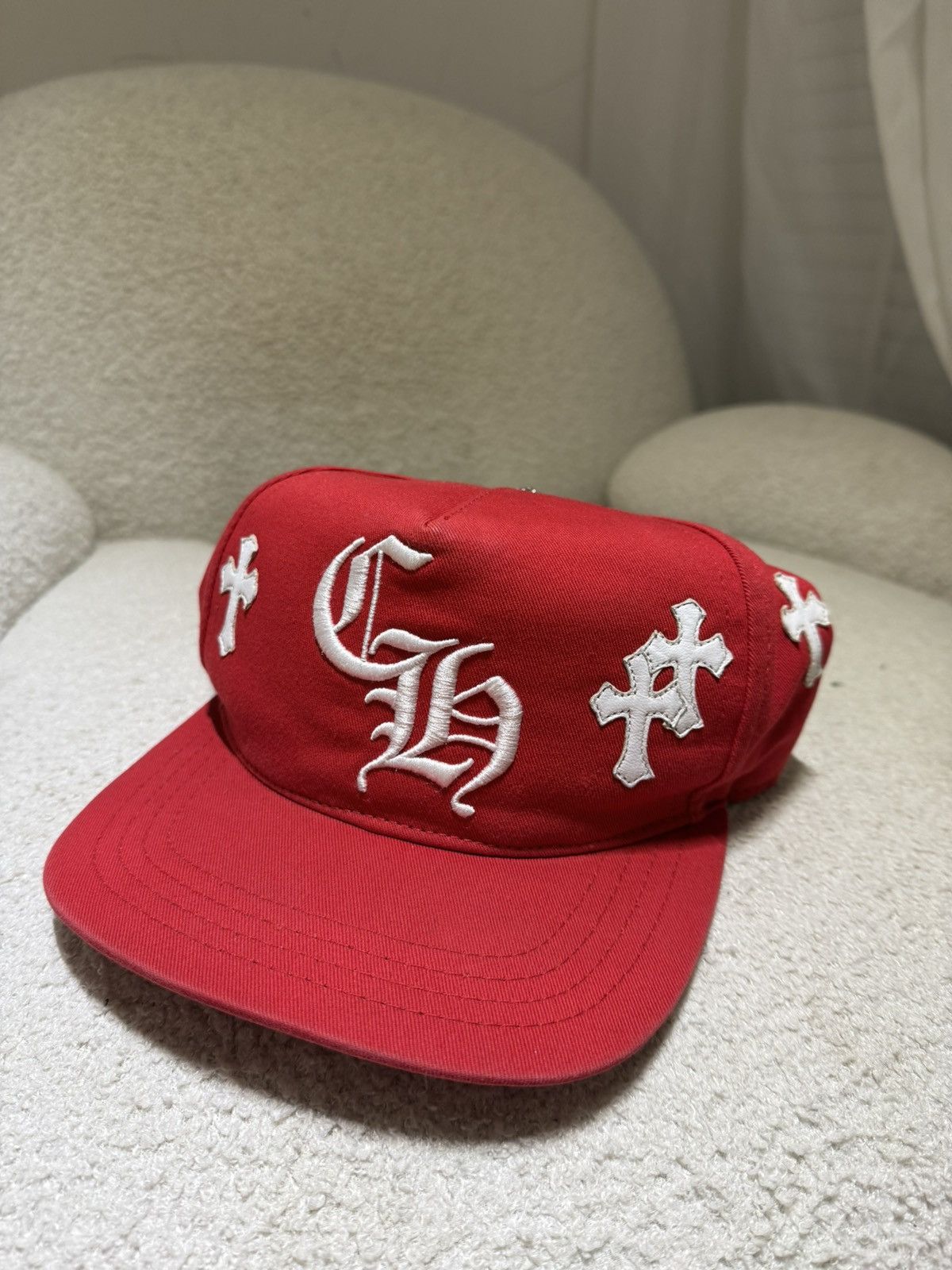 Chrome Hearts Chrome hearts patch cross red cap Size ONE SIZE - 1 Thumbnail