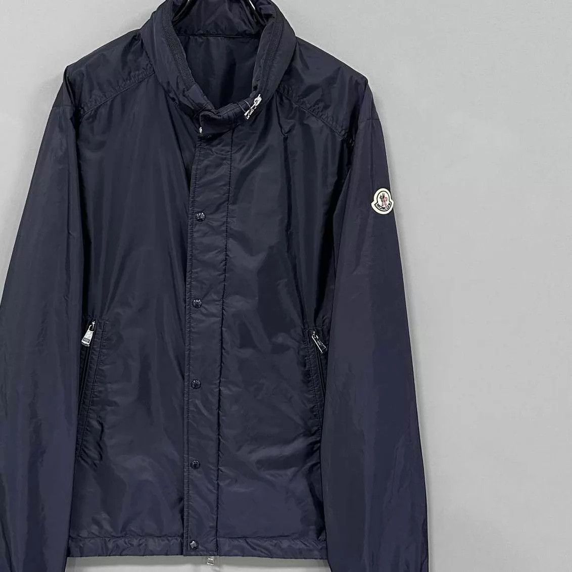 Moncler Moncler Navy Blue Logo Sleeve Jacket Size 1 Size US S / EU 44-46 / 1 - 2 Thumbnail