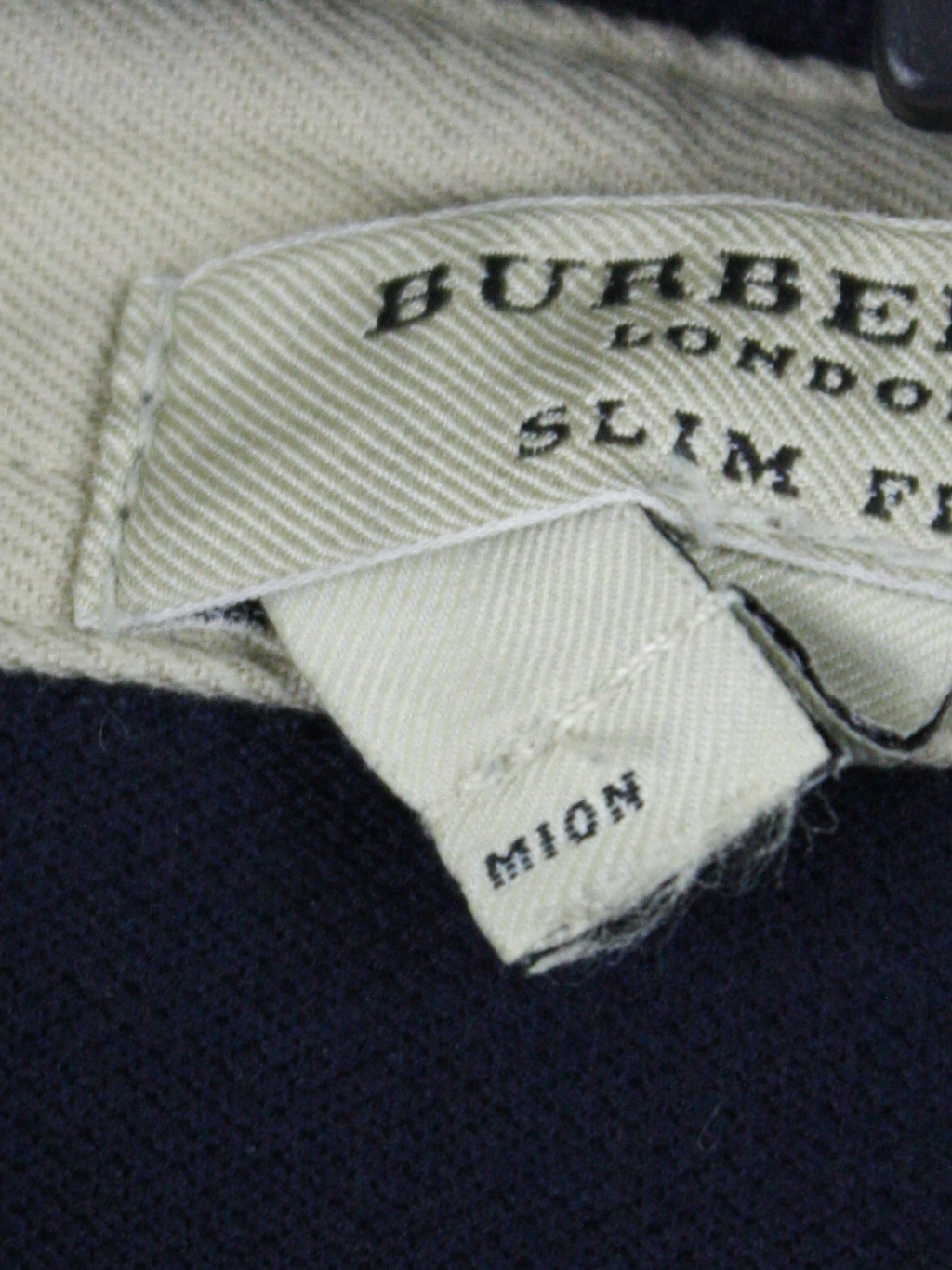 Burberry Burberry Navy Blue Polo Shirt Nova Check PlacketvVintage Size US XL / EU 56 / 4 - 6 Thumbnail