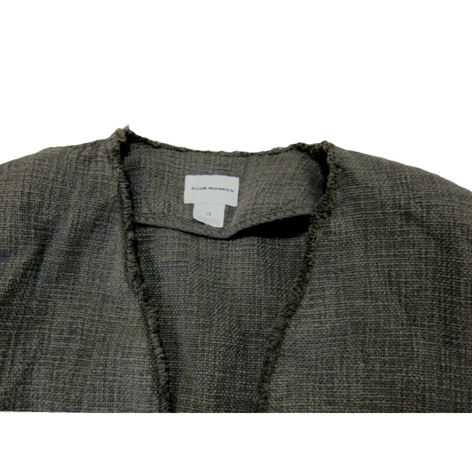 Club Monaco Club Monaco 100% Heavy Cotton Grey Blazer Suit Jacket Women Size 10 Size L / US 10 / IT 46 - 4 Thumbnail