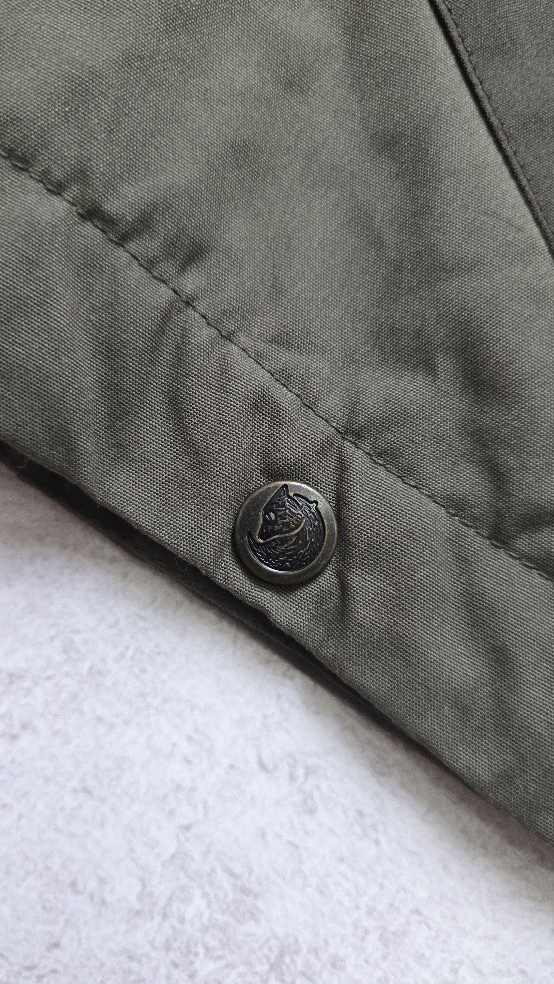 Fjallraven Luhkka Cape Jacket G-1000 Waxed Fur Hood Olive Poncho Size US S / EU 44-46 / 1 - 14 Thumbnail