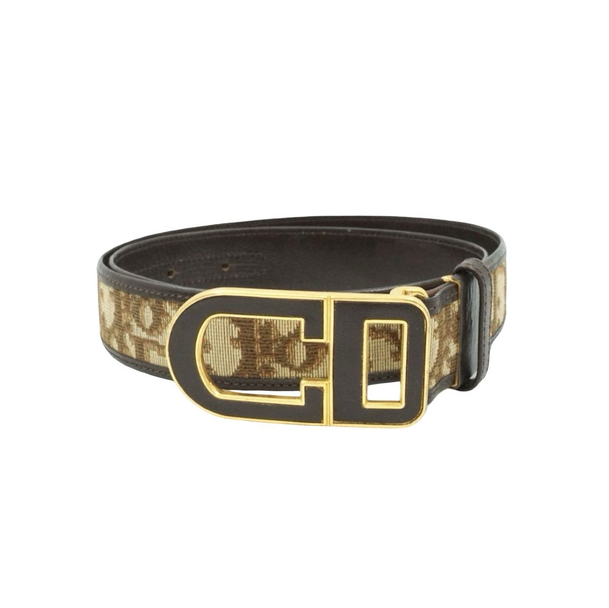 Dior Dior 'CD' Buckle Oblique Trotter Monogram Leather Belt | Grailed