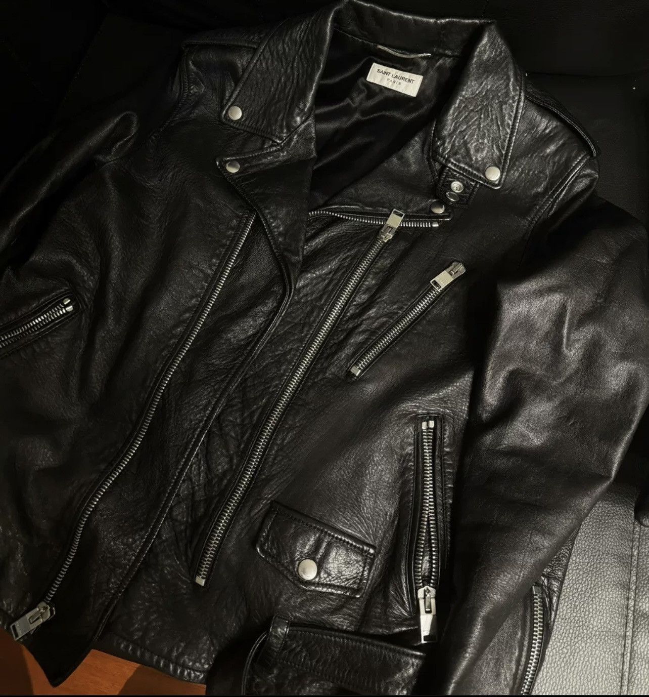 Saint Laurent Paris Saint Laurent bloody tooth Bloodlust sheep leather jacket-2 Size US L / EU 52-54 / 3 - 2 Thumbnail