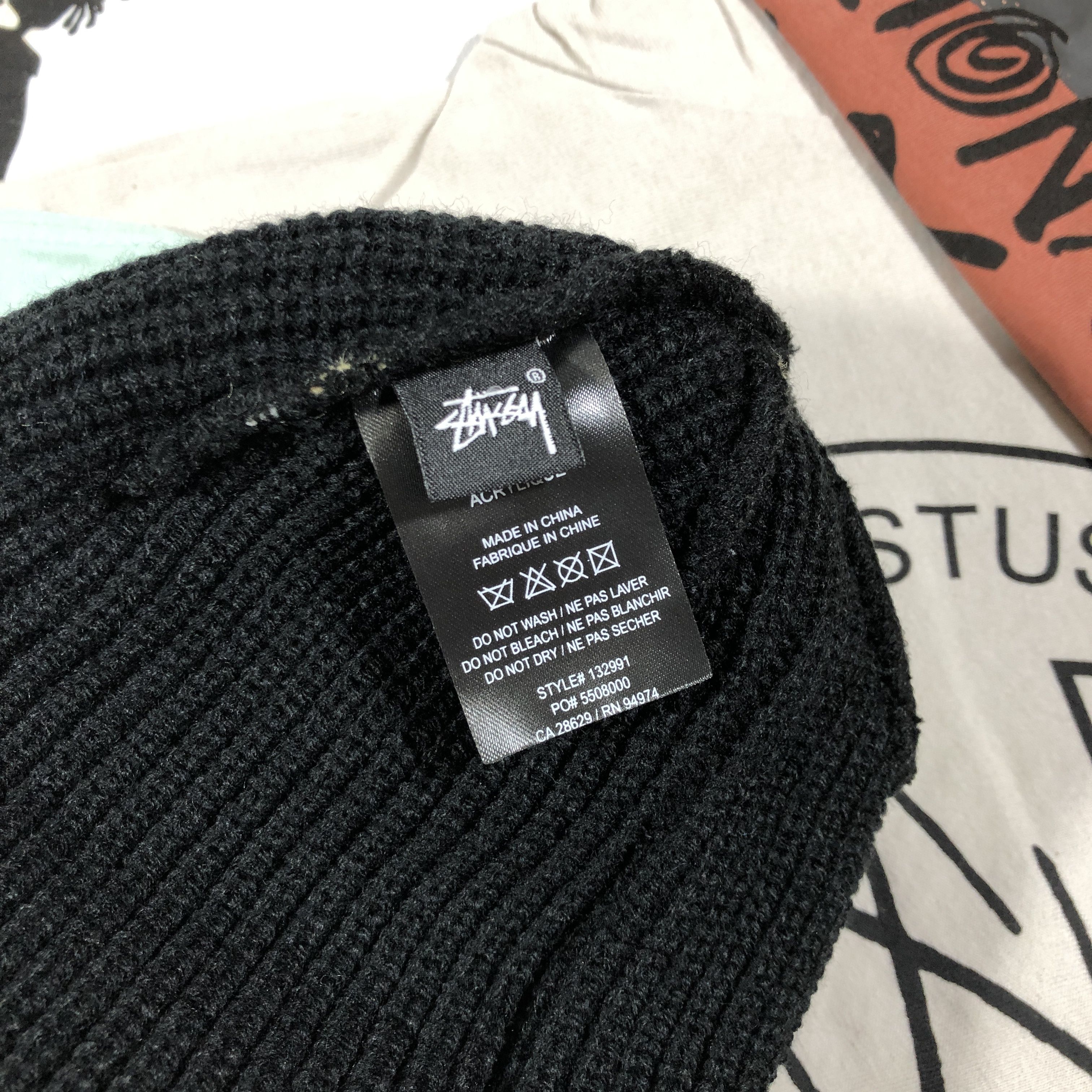 Stussy STUSSY STRIPED CUFF BEANIE HAT • BLACK Size ONE SIZE - 4 Thumbnail
