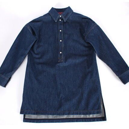 Gucci o1B3y1r0426 Embroidered Denim Shirt in Blue Size L / US 10 / IT 46 - 4 Thumbnail