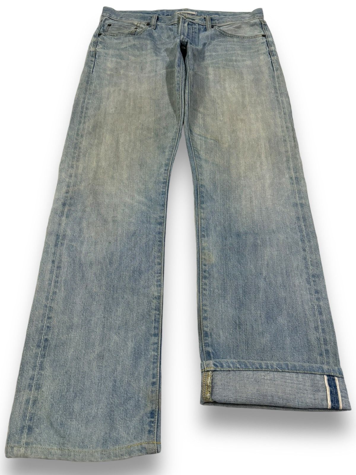 Undercover × Uniqlo Vintage Y2K Uniqlo UJ Selvedge Mud Washed Loose Jeans Size US 34 / EU 50 - 1 Thumbnail