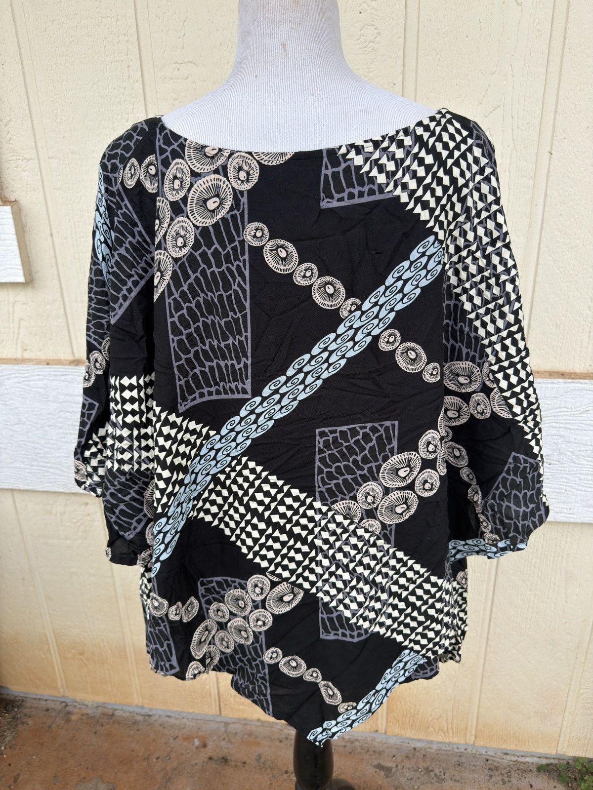 Other Kamohoalii Wahine Top Oversized Black Opihi Women's 3XL Size 3XL / US 20-22 - 2 Thumbnail