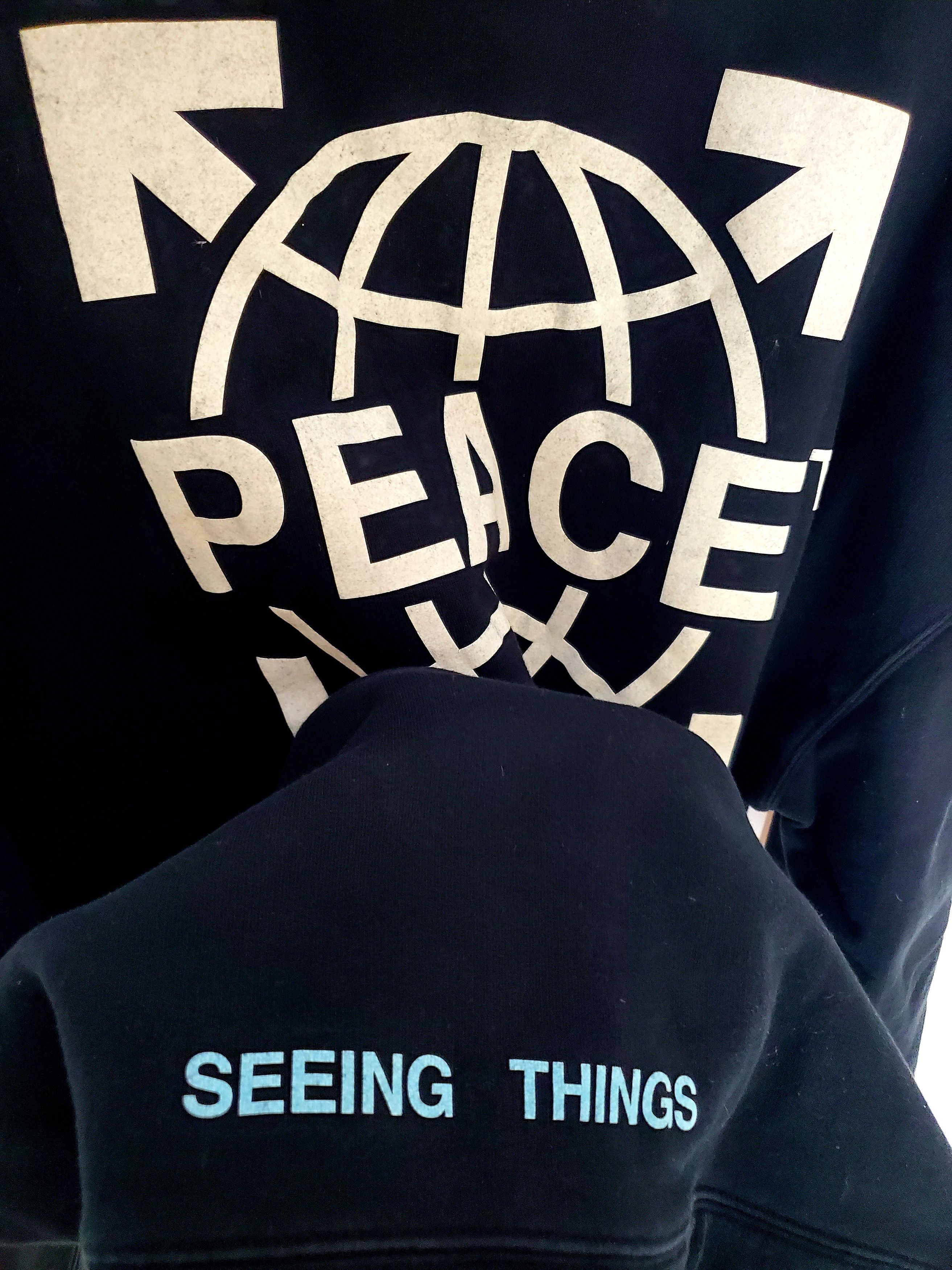 Off-White × Virgil Abloh Off-White Peace sweatshirt Globe Oversized Crewneck Size US S / EU 44-46 / 1 - 4 Thumbnail
