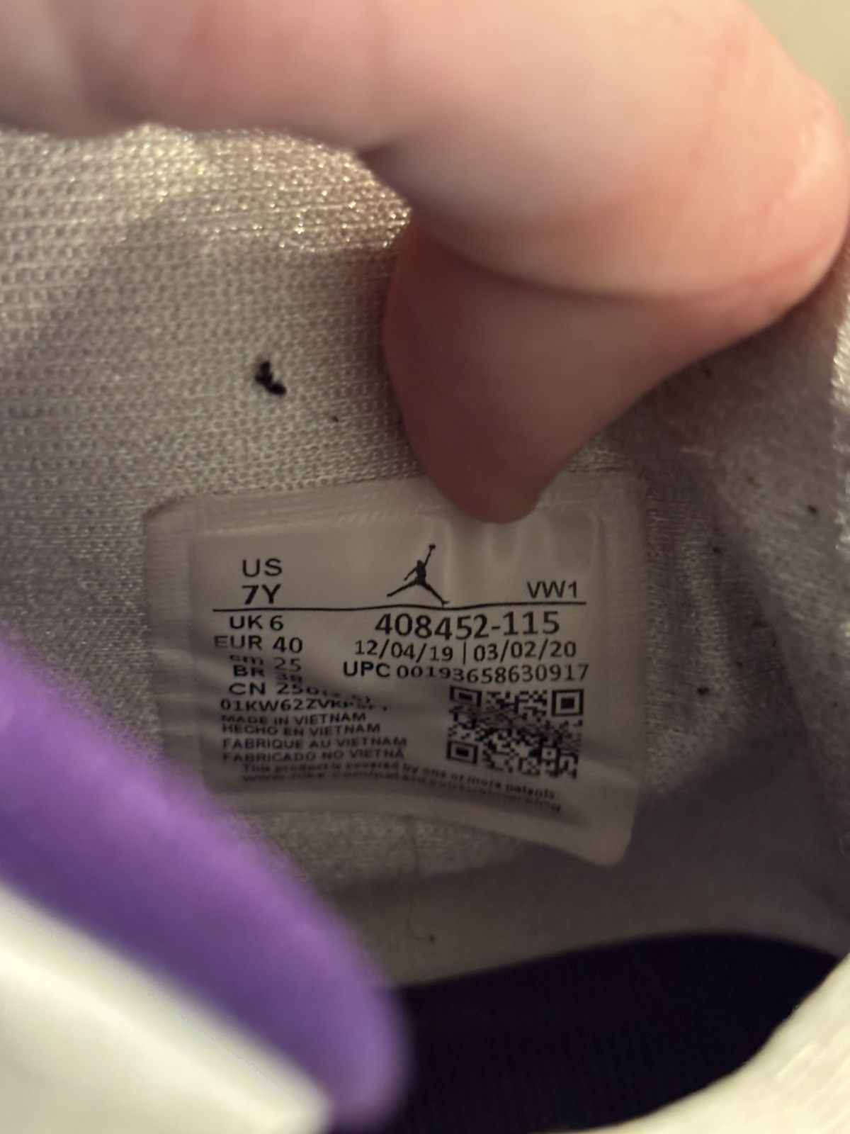 Jordan Brand Used Jordan 4 “Metallic Purple” Size US 7 / EU 40 - 6 Thumbnail