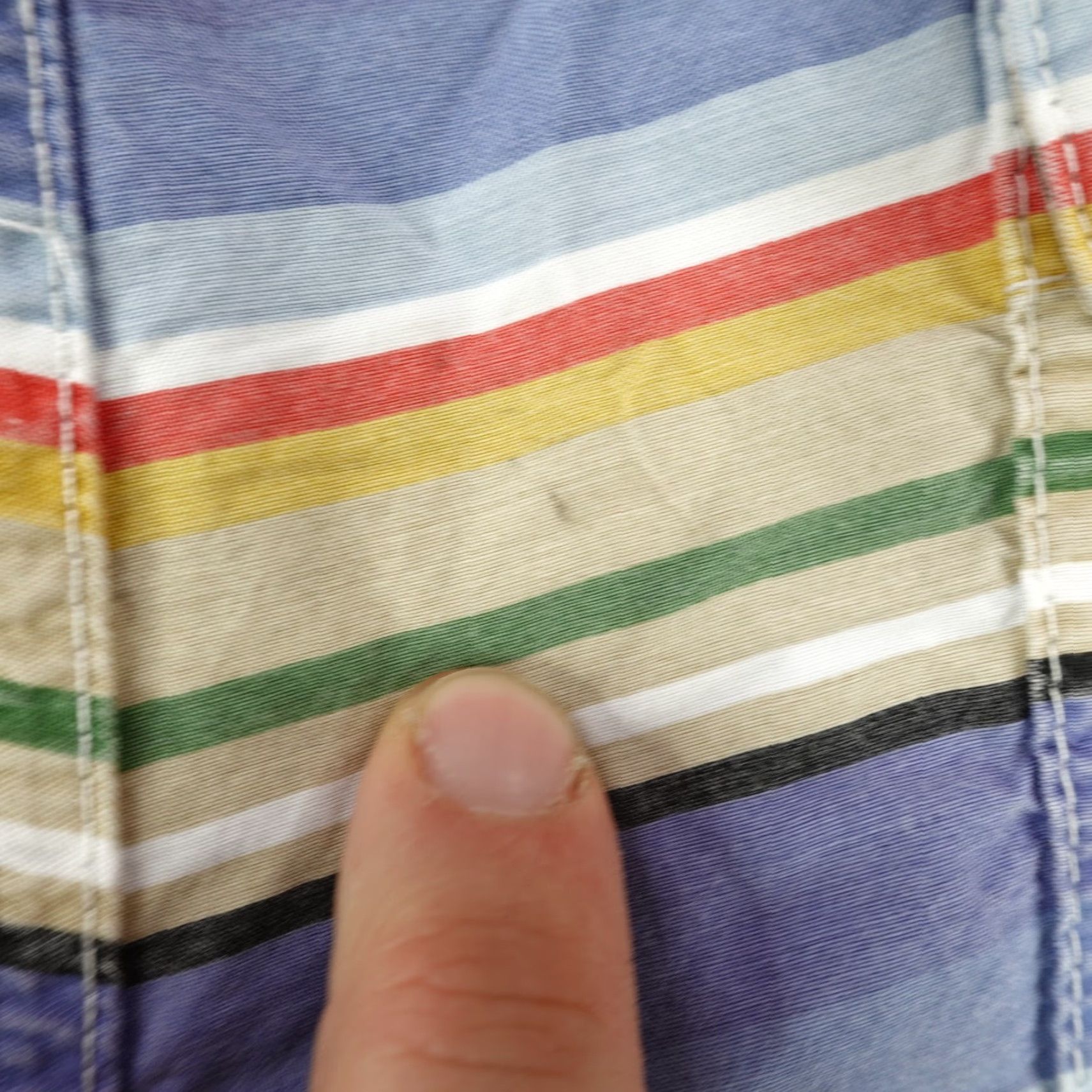 Polo Ralph Lauren VINTAGE Polo Ralph Lauren Board Shorts Men 38 Blue Striped Cotton Nylon 90s Beach Surf Lifeguard Pockets Drawstring Mens Size US M / EU 48-50 / 2 - 5 Thumbnail