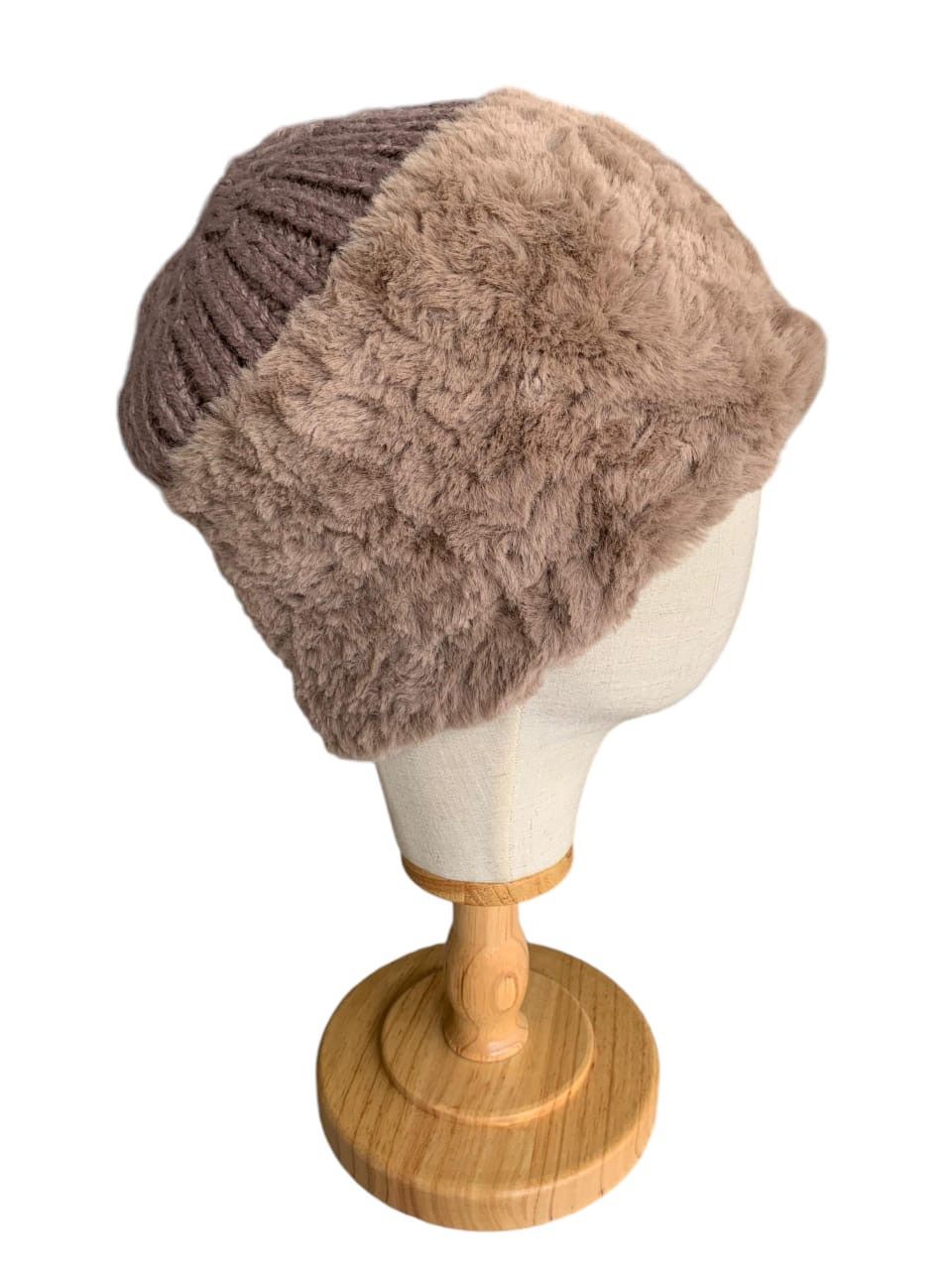 Japanese Brand Fur Mohair Rare design Beanie Hat☠️ Size ONE SIZE - 1 Thumbnail
