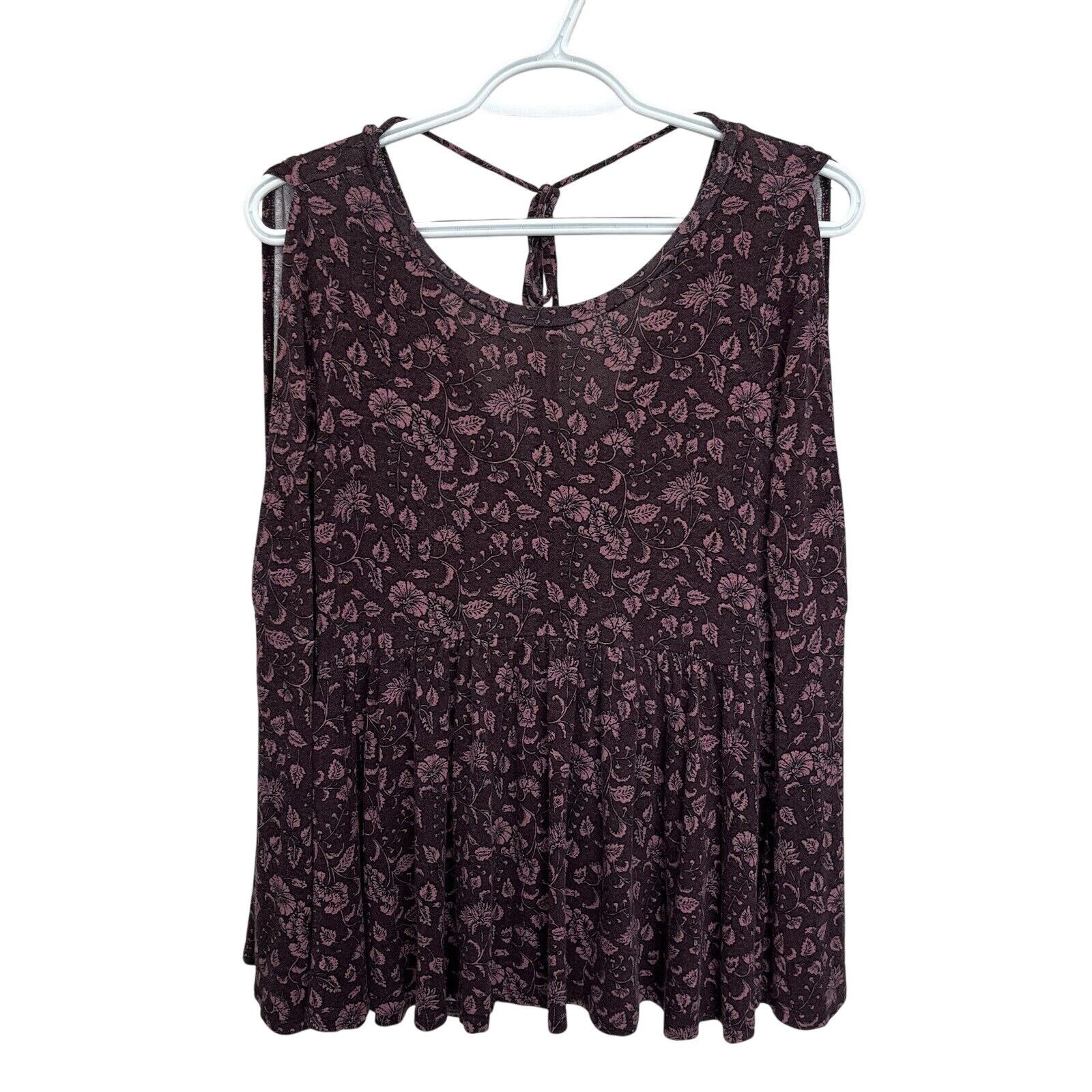 American Eagle Outfitters Soft & Sexy American Eagle | Cold Shoulder Flare Sleeve Top Size M / US 6-8 / IT 42-44 - 2 Thumbnail