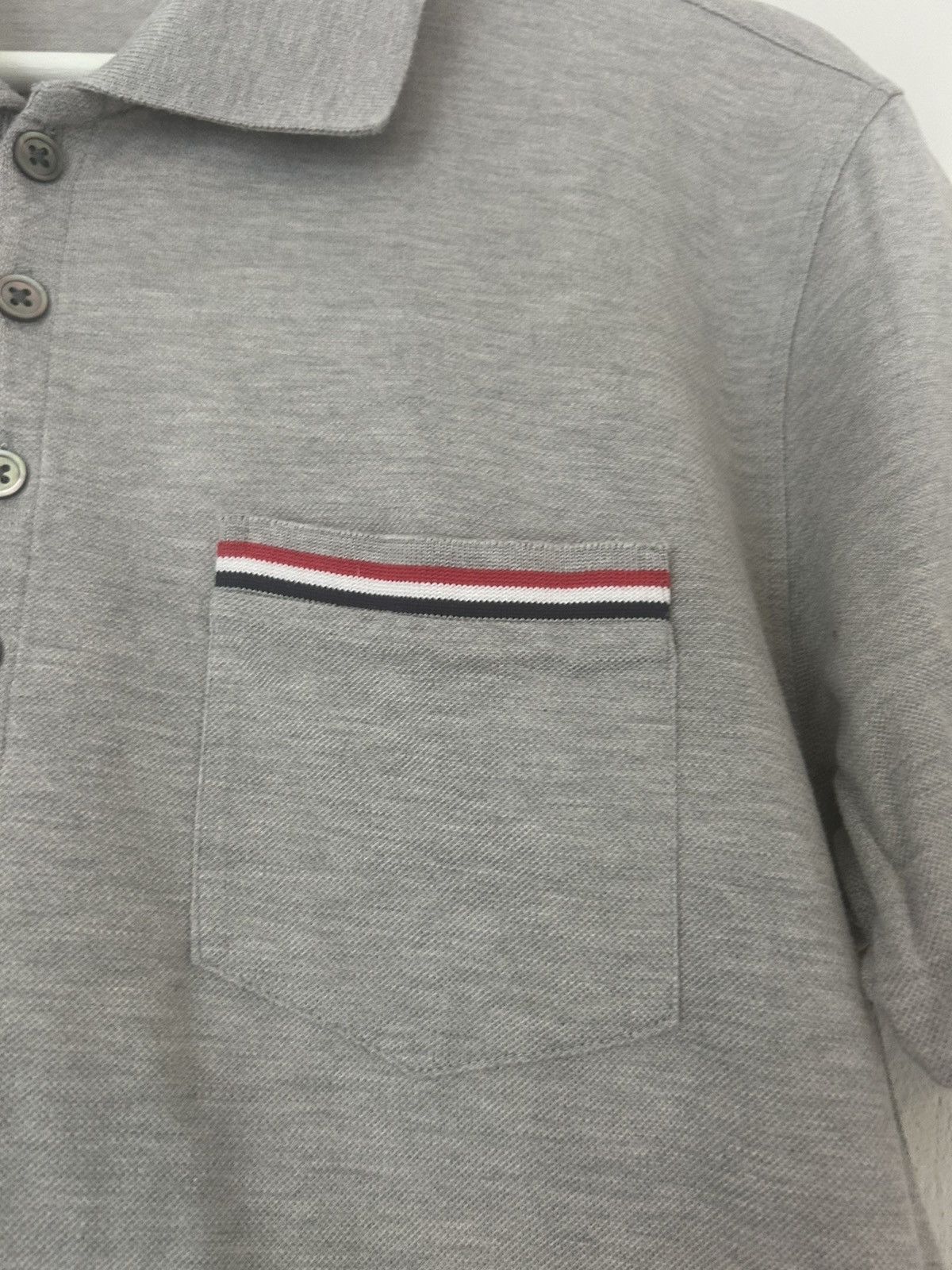 Thom Browne Grey Polo Size US M / EU 48-50 / 2 - 7 Thumbnail