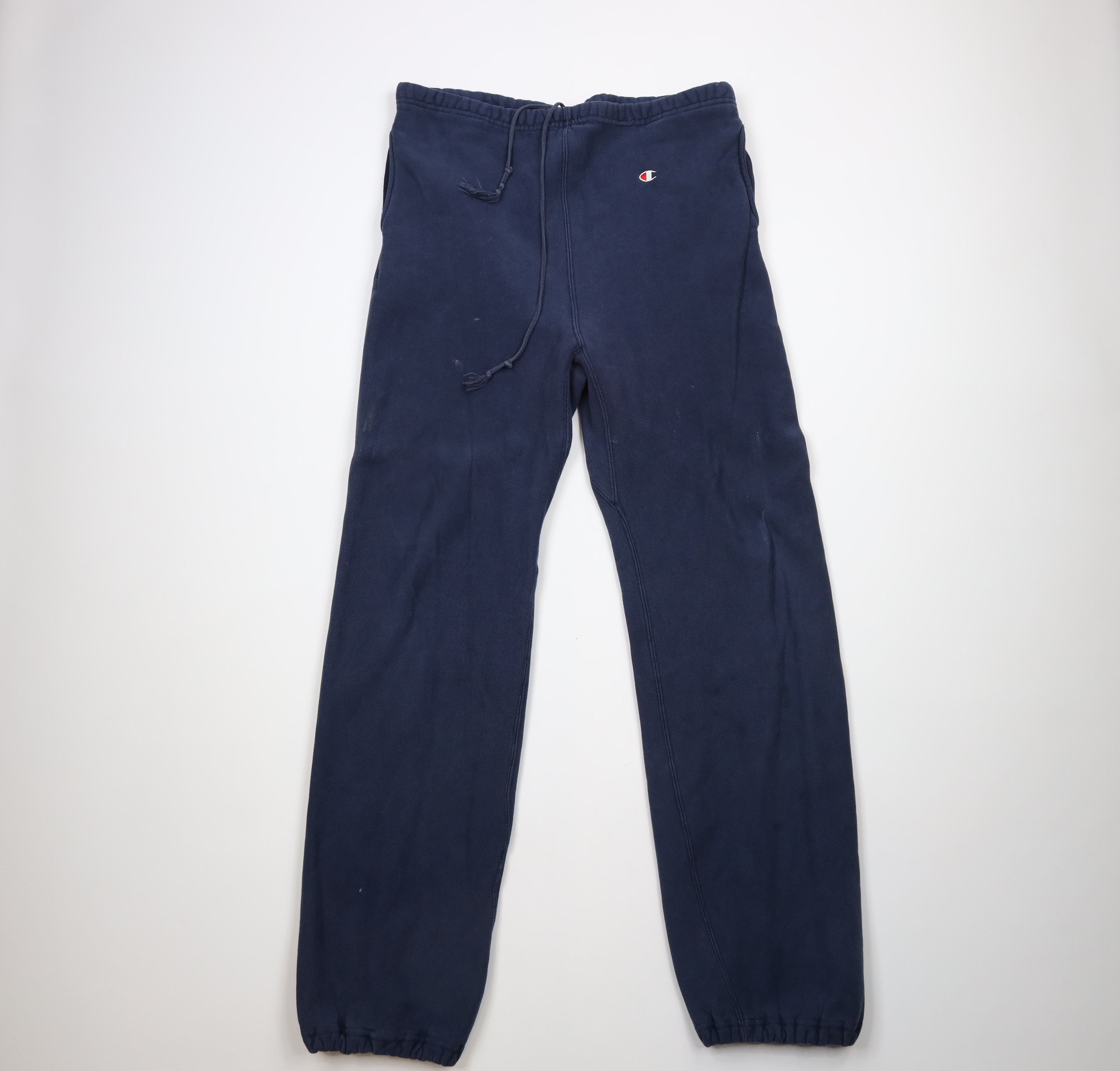 Vintage 80s Champion Reverse Weave Joggers Blue USA