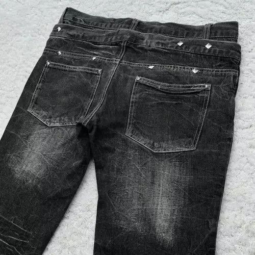 VIBE Retro Double Waist Lace Up Ripped Wide Leg Jeans Size US 35 - 5 Thumbnail