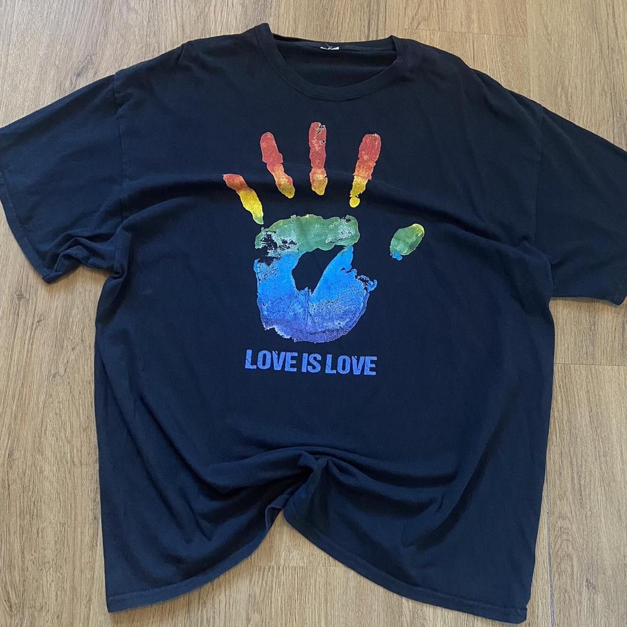 Other Black graphic tee with "Love is Love" design Hand Size US XL / EU 56 / 4 - 1 Thumbnail