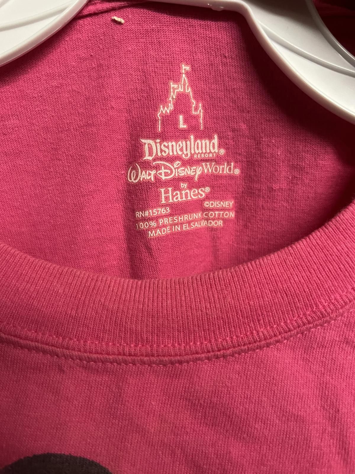 Disney Faded Pink Mickey Mouse T-shirt Walt Disney World Tee - L Size US L / EU 52-54 / 3 - 2 Thumbnail