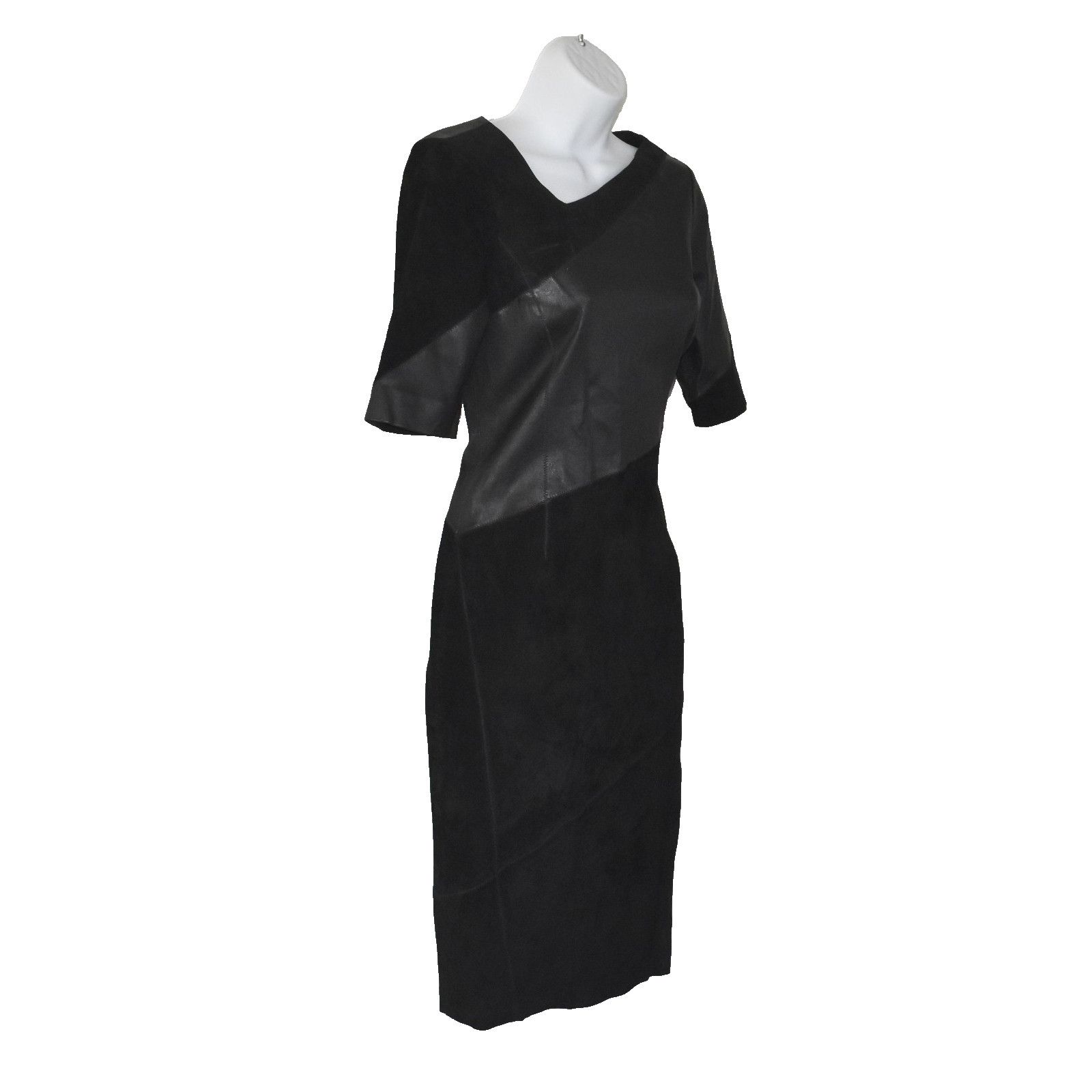 Elie Tahari NWT ELIE TAHARI Lamb Leather Suede Kellen Sheath Dress Sz 4 Size S / US 4 / IT 40 - 2 Thumbnail