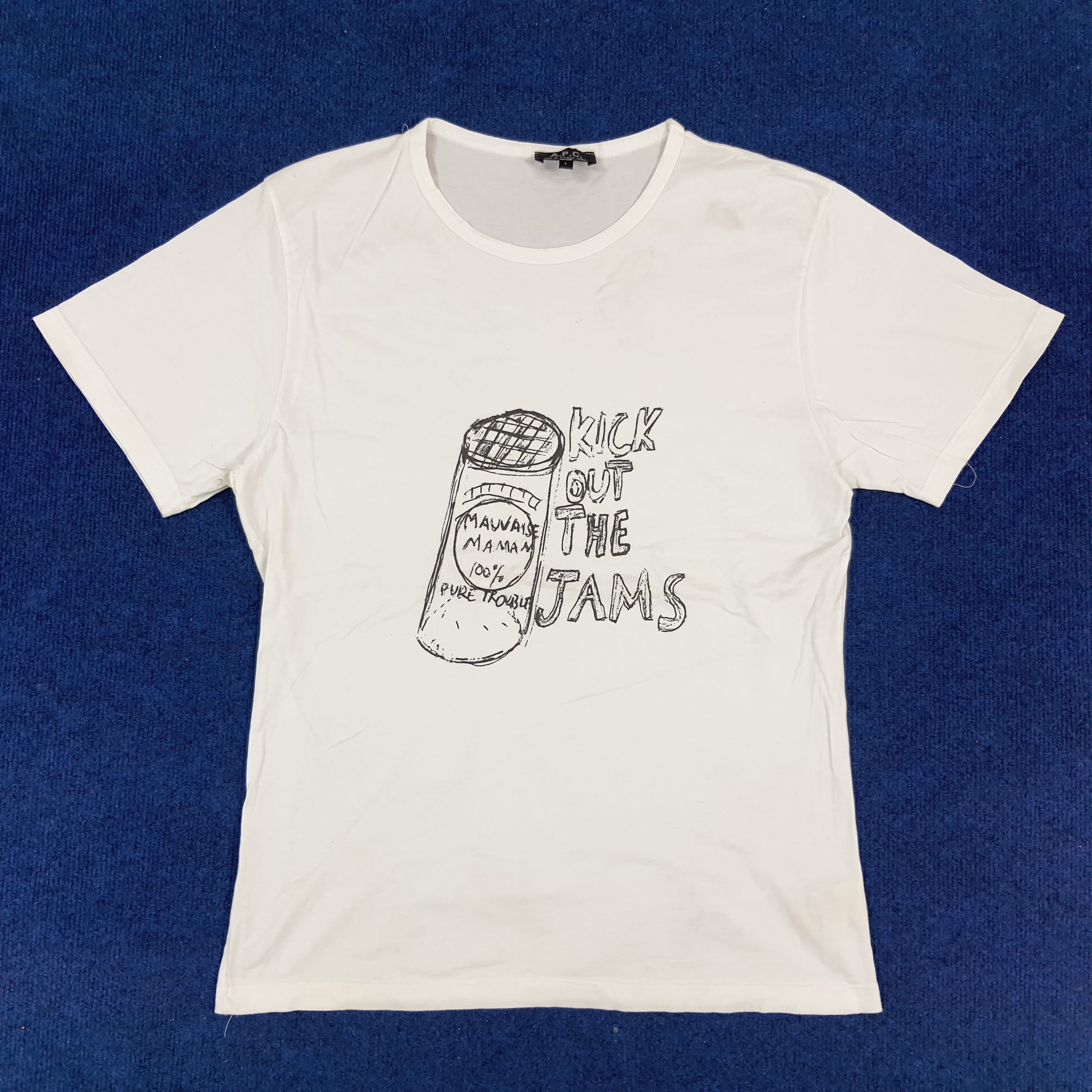 A.P.C. × Vintage Vintage A.P.C Kick Out The Jams Luxury Brand T-shirt Size US M / EU 48-50 / 2 - 1 Thumbnail