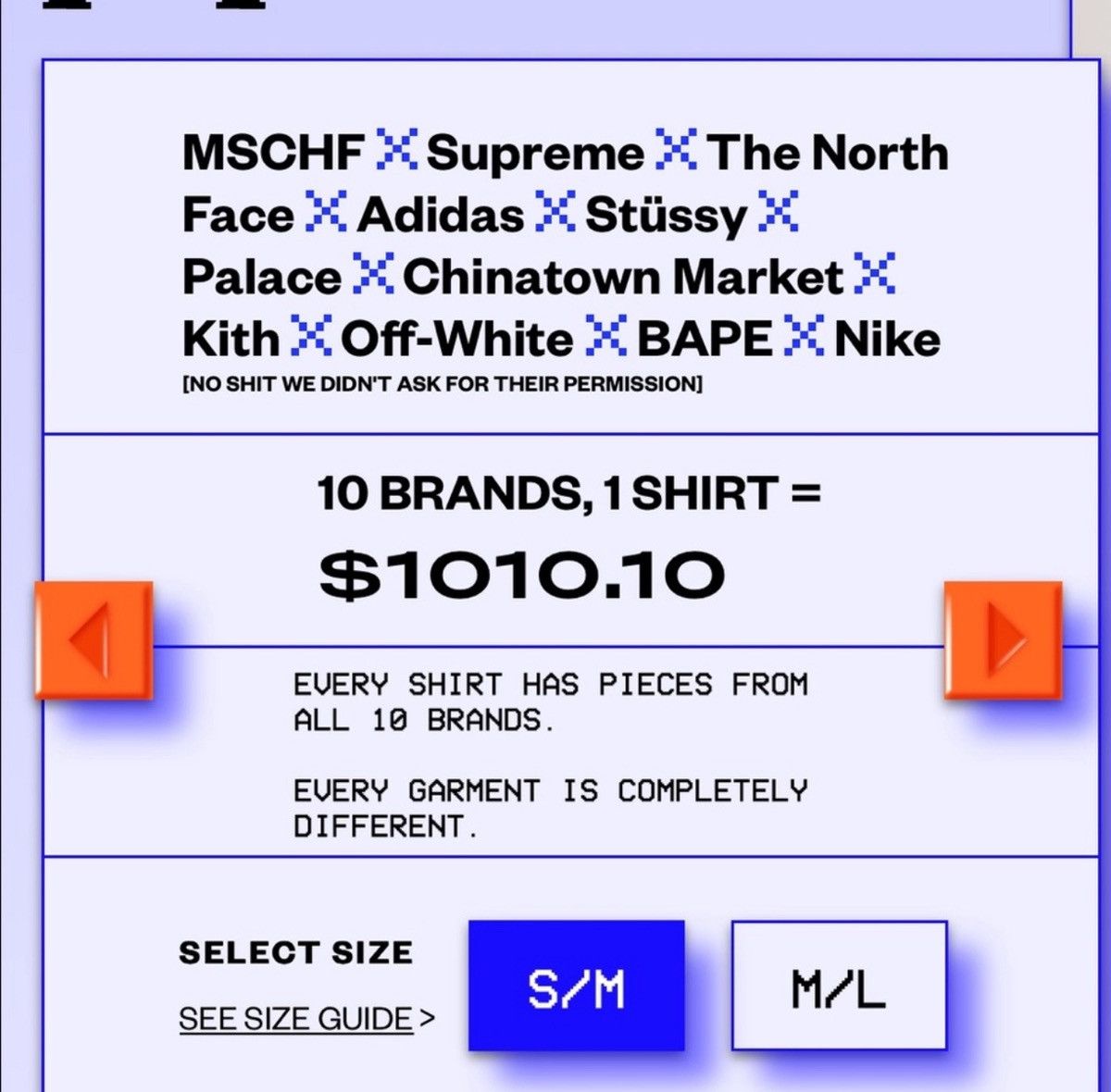 Supreme × The North Face MSCHF Impossible Shirt: Supreme x Kith x Bape x Off-White Size US S / EU 44-46 / 1 - 5 Thumbnail