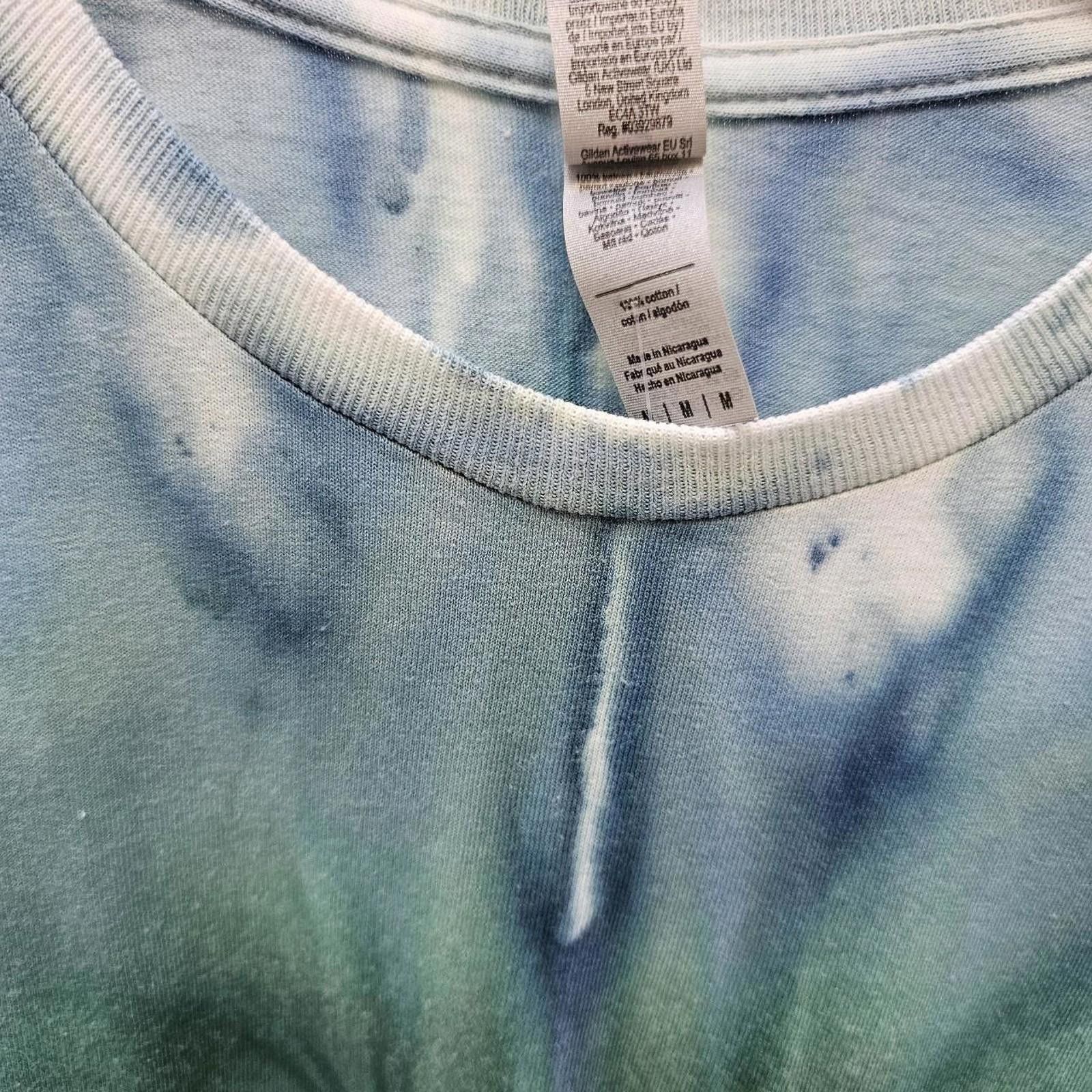 Other Handmade Tie-Dye Whilte Blue and Green T-shirt Size US M / EU 48-50 / 2 - 2 Thumbnail