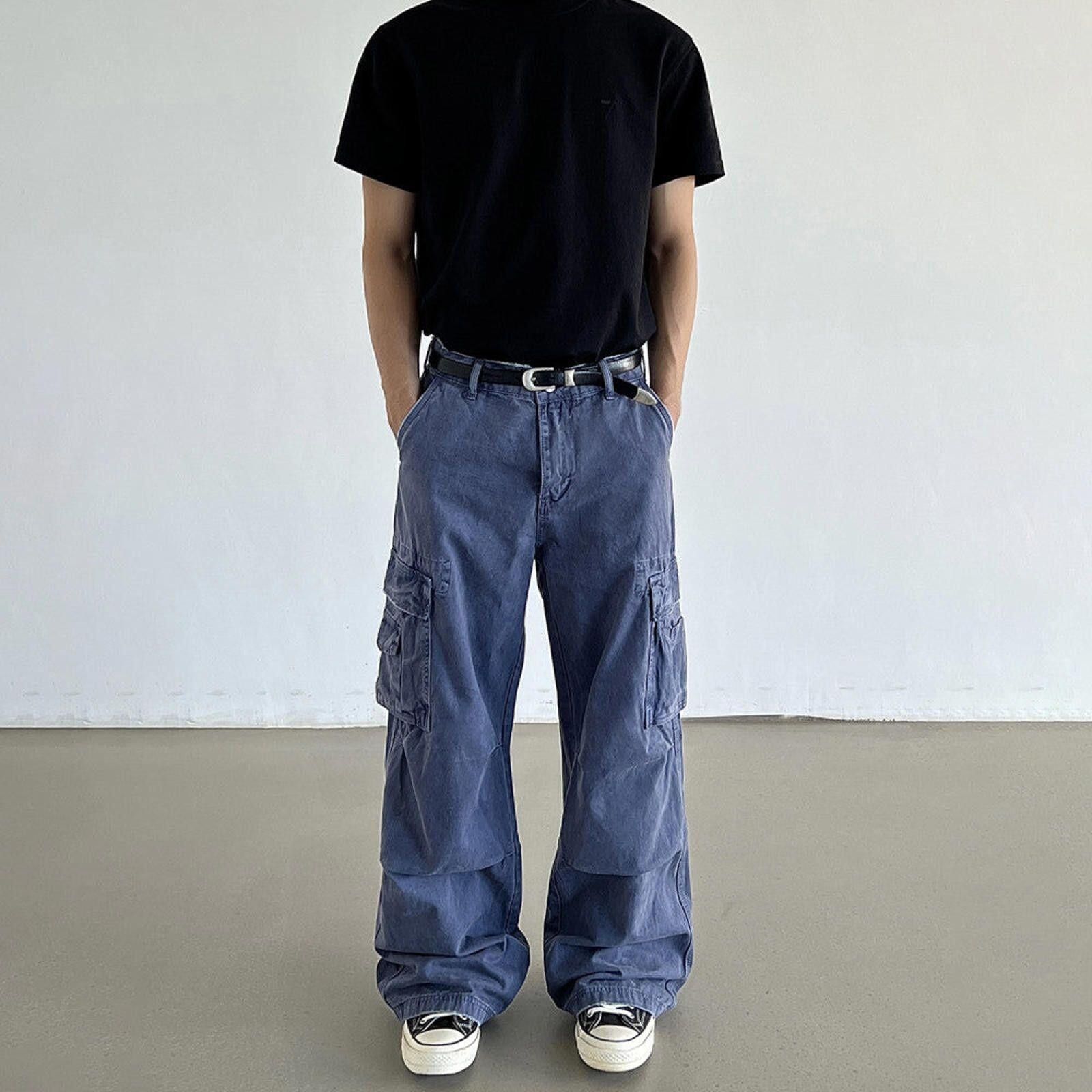 Other Multi Pocket Blue Cargo Wide Leg Jeans Size US 30 / EU 46 - 3 Thumbnail