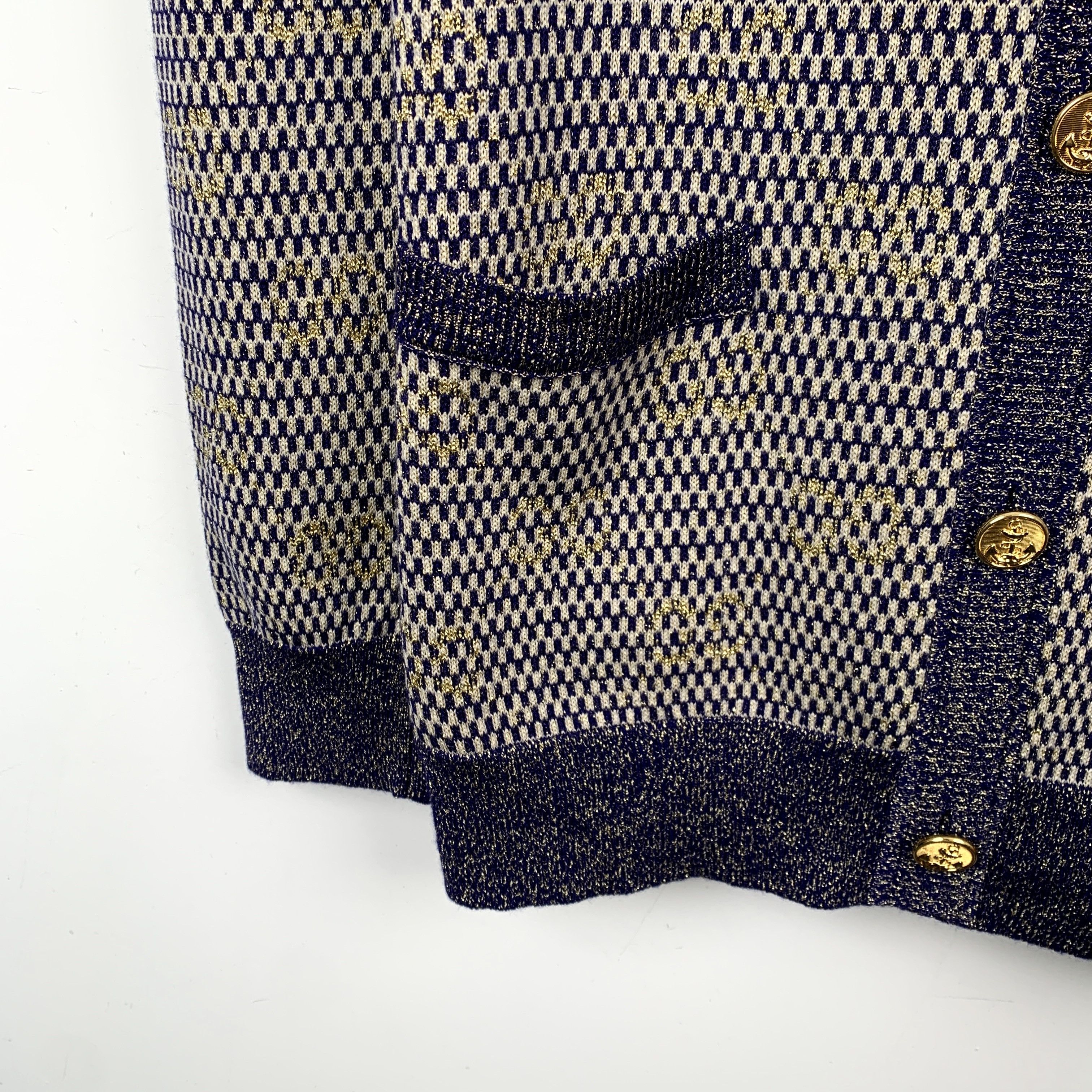 Gucci Gucci Blue-Gold Fleece knitted coat Size S / US 4 / IT 40 - 6 Thumbnail