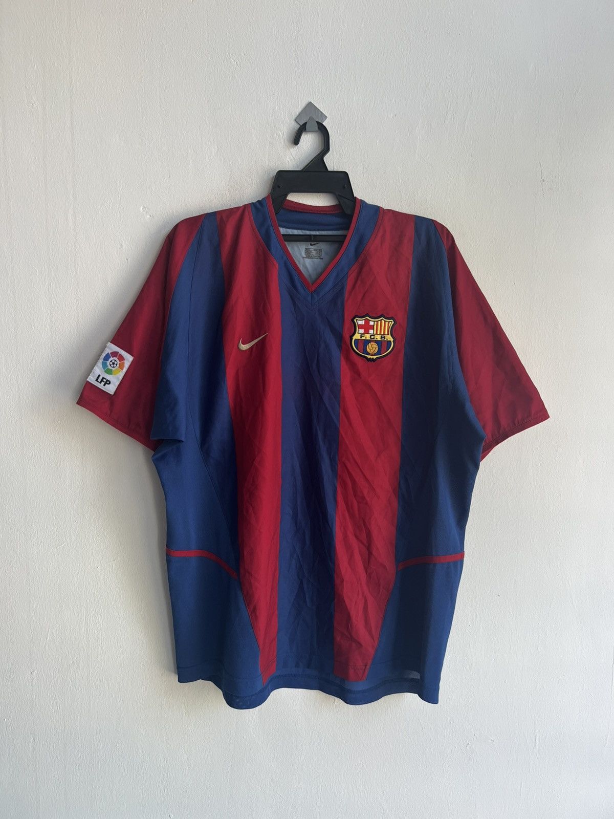 Nike Vintage 02-03 Original Nike Barcelona FC Home Soccer Jersey Size US L / EU 52-54 / 3 - 1 Thumbnail