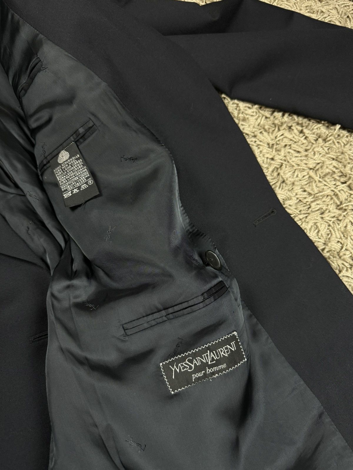Yves Saint Laurent Vintage wool blazer Yves Saint Laurent original luxury item Size 52S - 3 Thumbnail