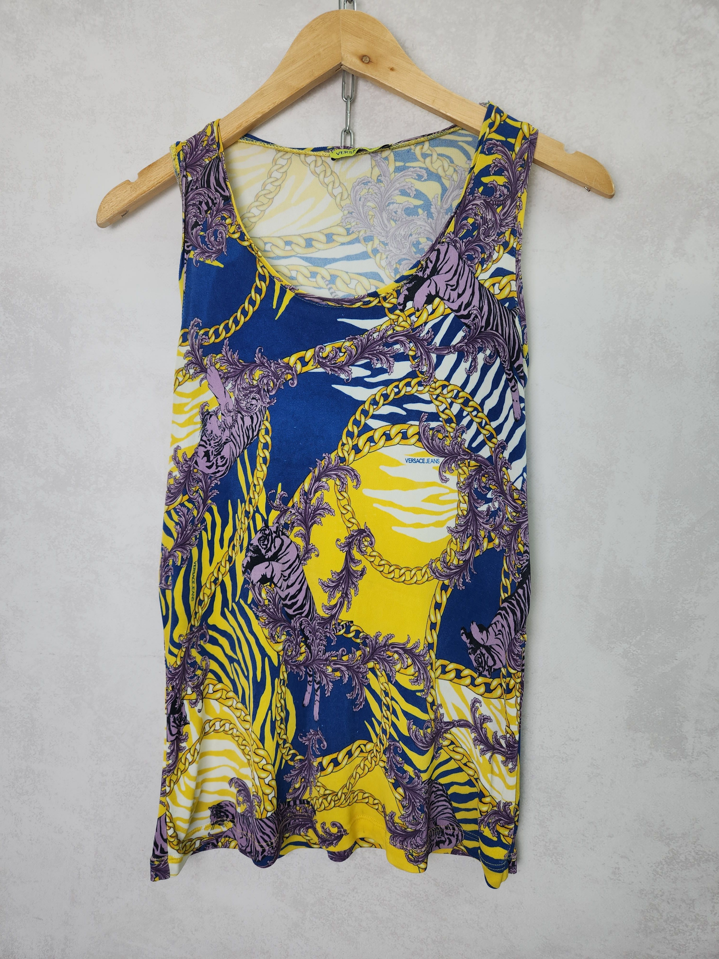 Versace Versace Jeans multicolor floral tank top Size S / US 4 / IT 40 - 2 Thumbnail