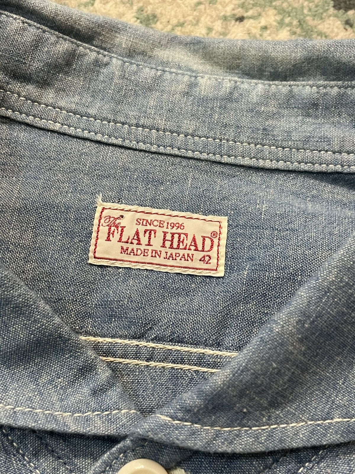 The Flat Head The Flat Head Japan Denime Selvedge Button Up Shirt Size US M / EU 48-50 / 2 - 18 Thumbnail
