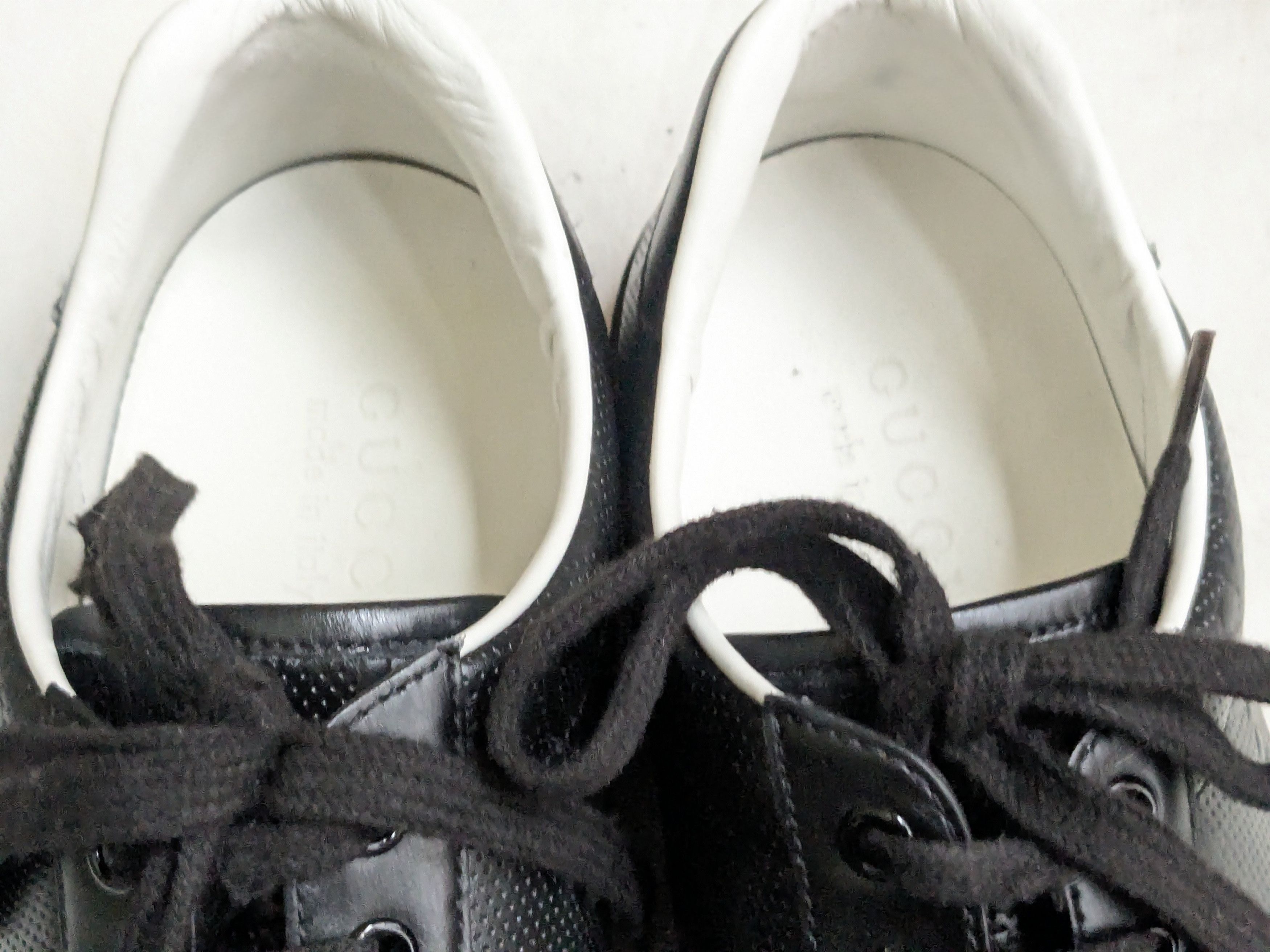 Gucci Gucci Ace Sneakers 8.5 Black Leather Monogram GG Logo Size US 8.5 / EU 41-42 - 7 Thumbnail