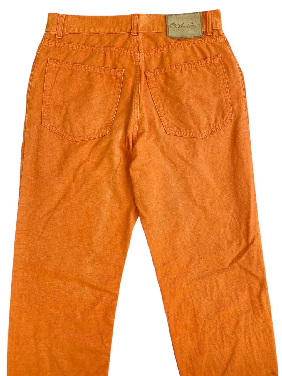 Loro Piana 2000's Lora Piana Faded Orange Denim Pants Size US 30 / EU 46 - 8 Thumbnail