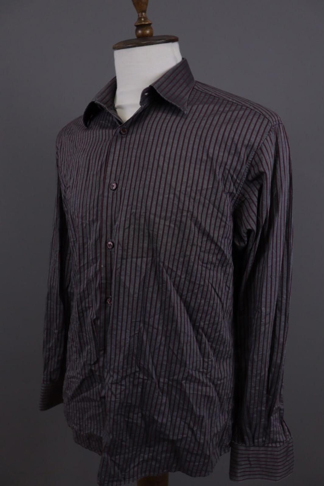 Ermenegildo Zegna Zegna City Gray Striped Button Down Shirt Size 43 / 17 Size US M / EU 48-50 / 2 - 8 Thumbnail