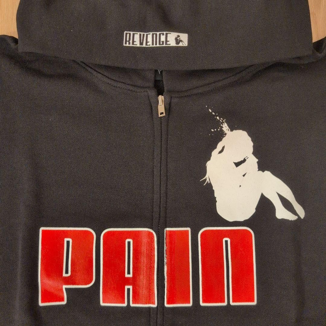Revenge Revenge Gallery PAIN Forever Faster Zip Hoodie Black Red XL Size US XL / EU 56 / 4 - 5 Thumbnail