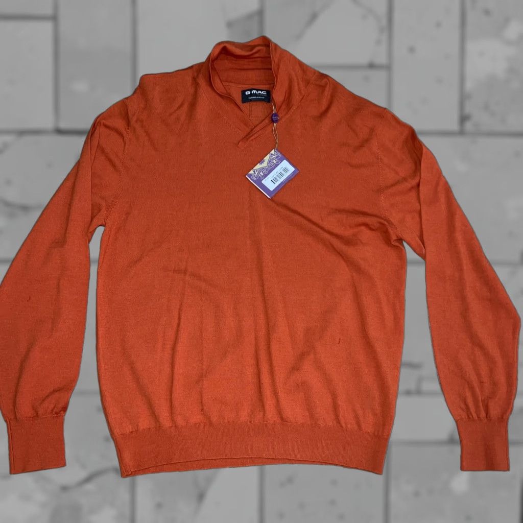 Vintage NWT G-Mac by Kartel pullover WOOL SWEATER shirt mens L Orange Size US L / EU 52-54 / 3 - 1 Thumbnail