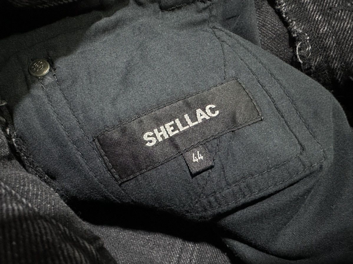 Shellac 🔥Sick Y2K Shellac Flared Black Denim Belted Goth Punk Size US 31 - 10 Thumbnail