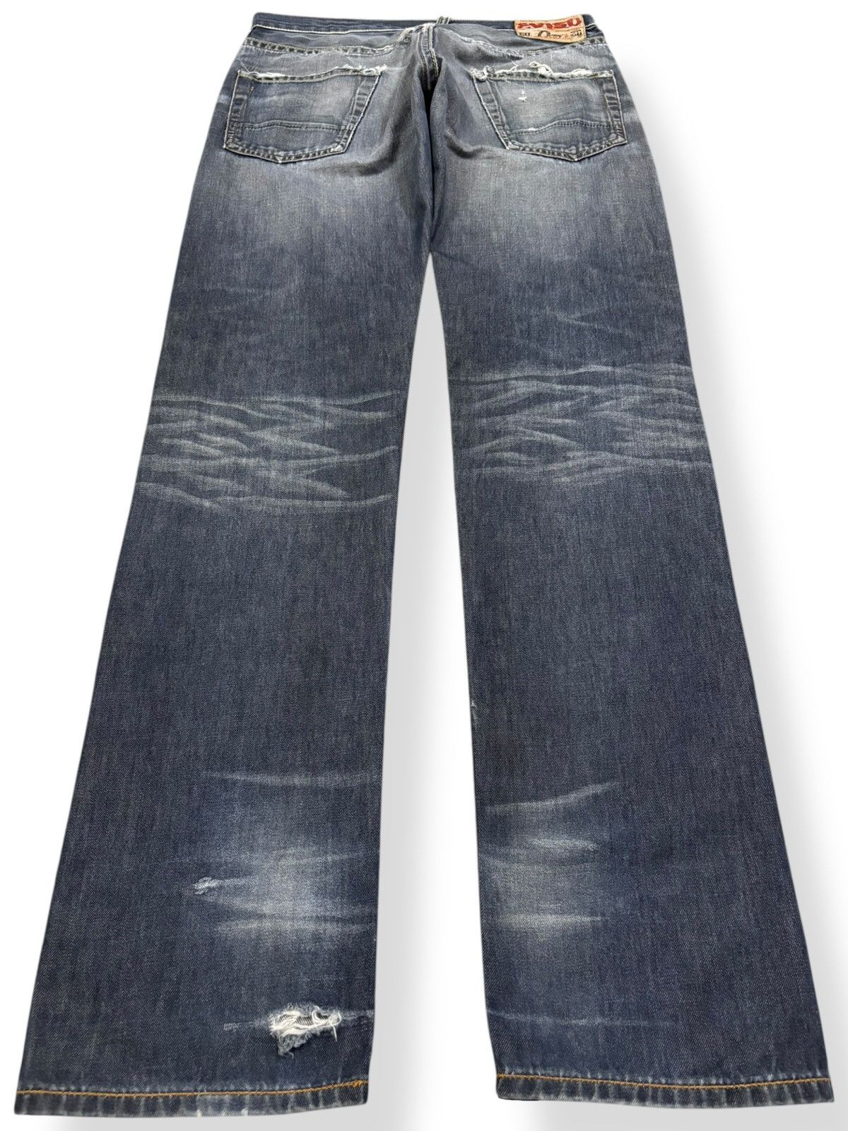 Evisu Vintage 2000s Evisu Ramen Heavy Distressed Grunge Jeans Size US 31 - 2 Thumbnail