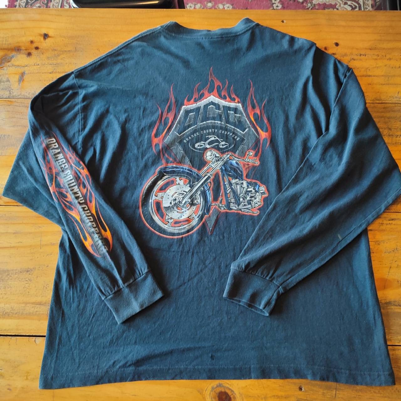 Harley Davidson × Vintage × West Coast Choppers Orange County Choppers Long Sleeve Shirts Size US XL / EU 56 / 4 - 2 Thumbnail