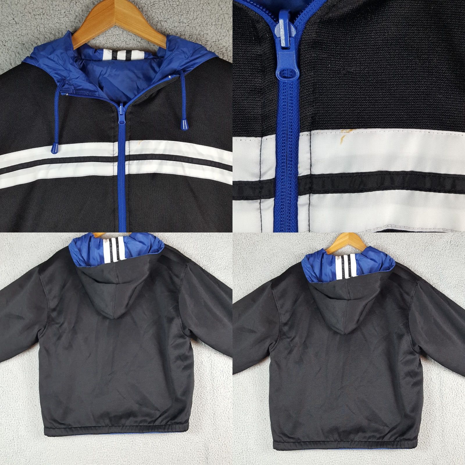 Vintage VINTAGE Lavon Tracksuit 2 Piece Reversible Fleece Hoodie Jacket Zip Striped Size L Men’s Blue 90s Y2K 2000s Athleisure Windbreaker Size US 33 - 8 Thumbnail