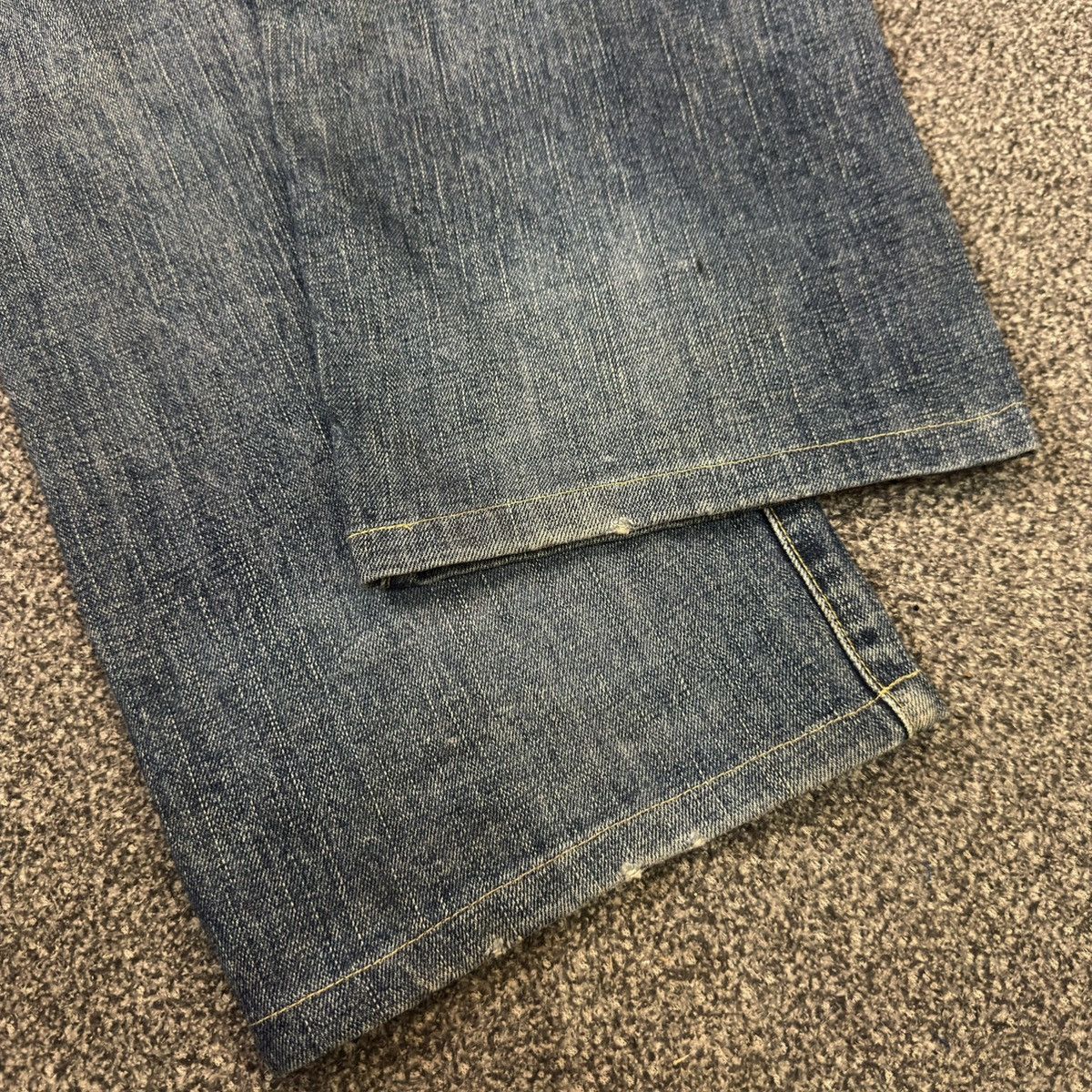 Undercover × Uniqlo 🔥🇯🇵 Vintage 90s Uniqlo UJ S003 Aging Faded Denim Size US 35 - 9 Thumbnail