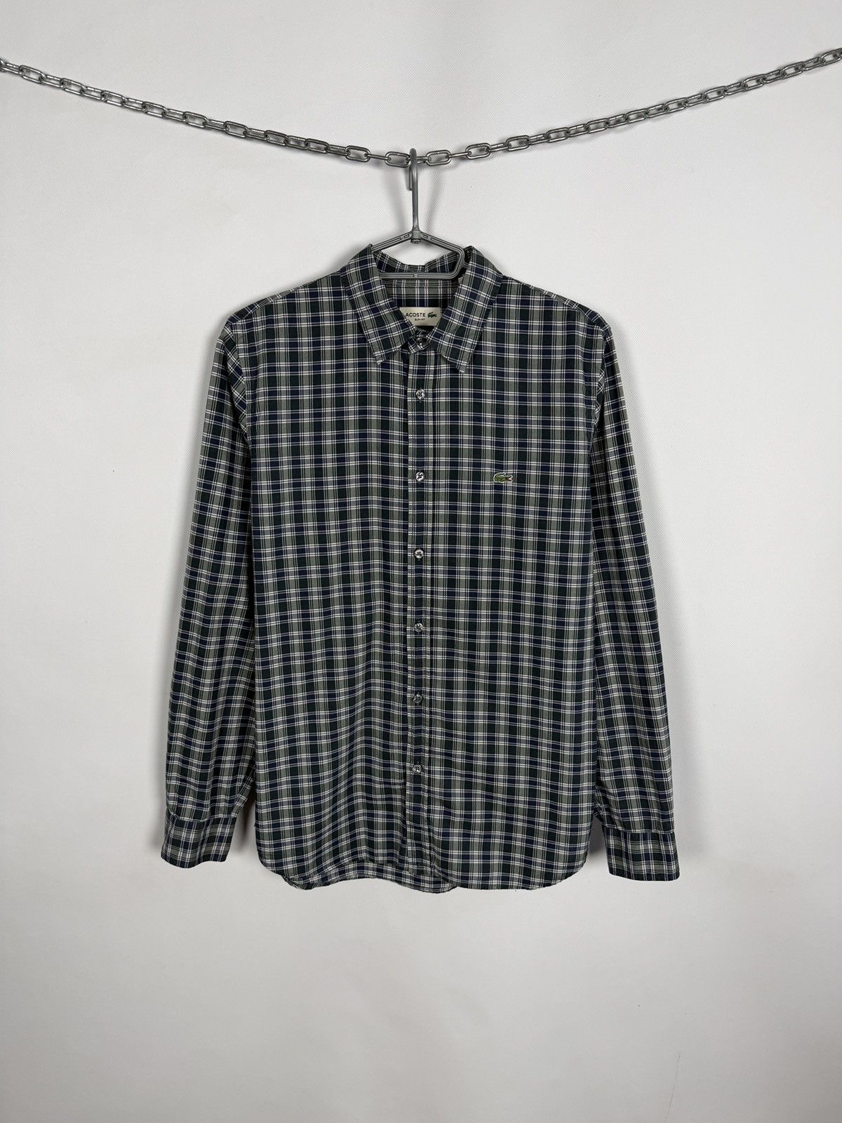 Lacoste Lacoste Long Sleeve Plaid Shirt Button Up Slim Fit Size M Size US M / EU 48-50 / 2 - 1 Thumbnail