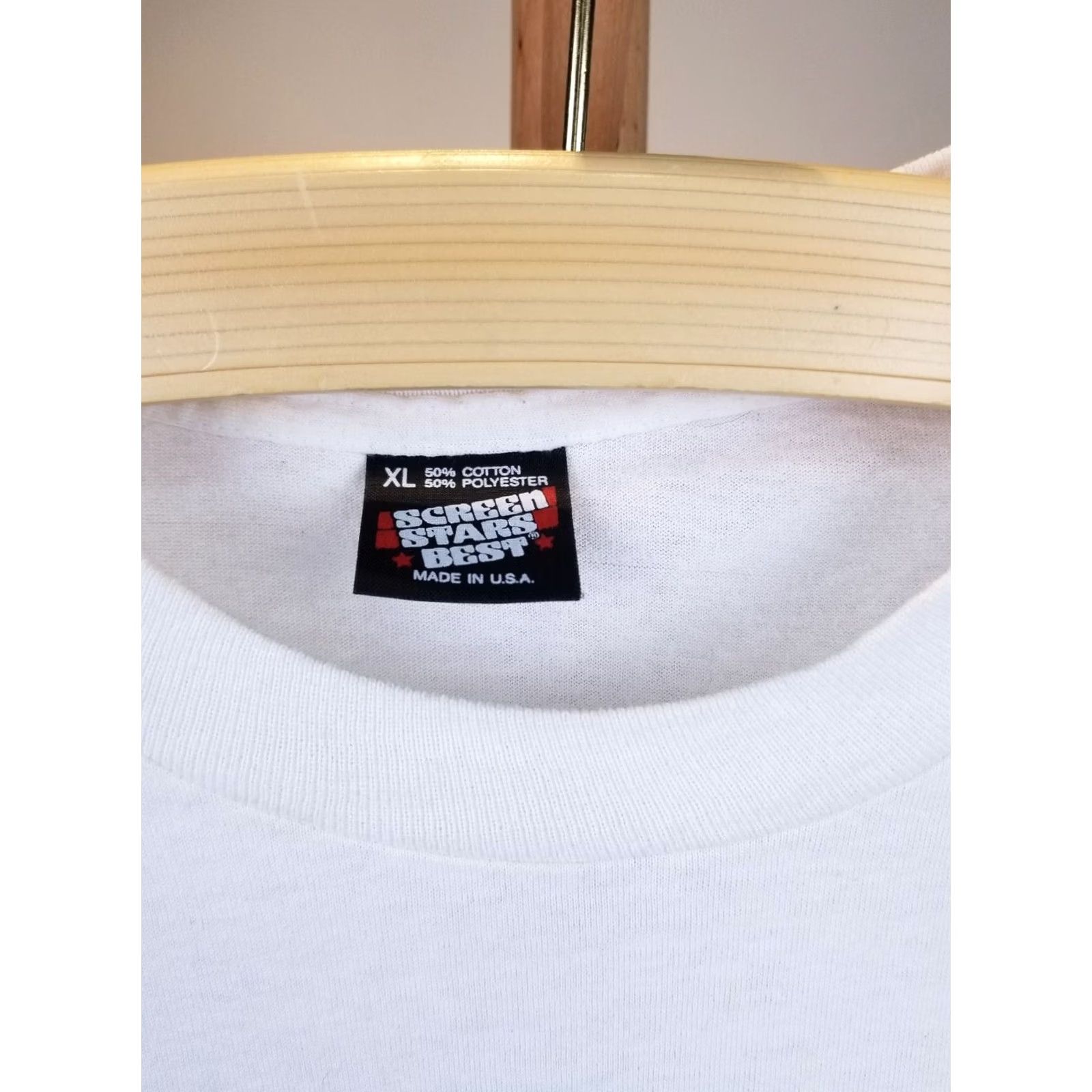 Vintage VINTAGE 90' HARRISON ZIPPERS WHITE SINGLE STITCH 50/50 T-SHIRT SZ XLARGE Size US XL / EU 56 / 4 - 4 Thumbnail