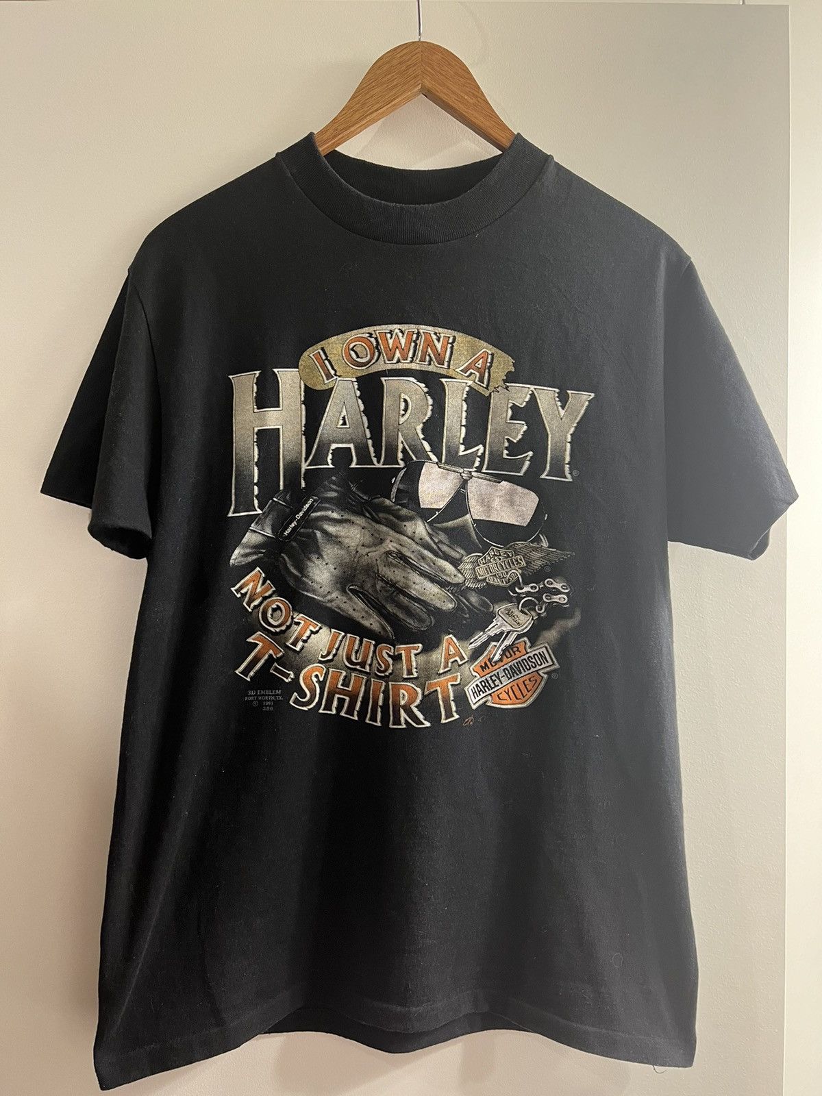 Harley Davidson × Vintage 1991 Harley Davidson 3D Emblem Size US M / EU 48-50 / 2 - 1 Thumbnail