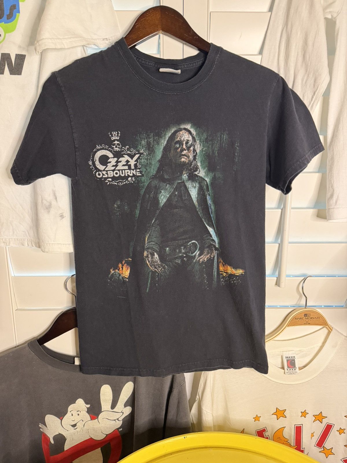 Vintage 1990s Ozzy Osborne T-Shirt hanes heavyweight Size US S / EU 44-46 / 1 - 3 Thumbnail