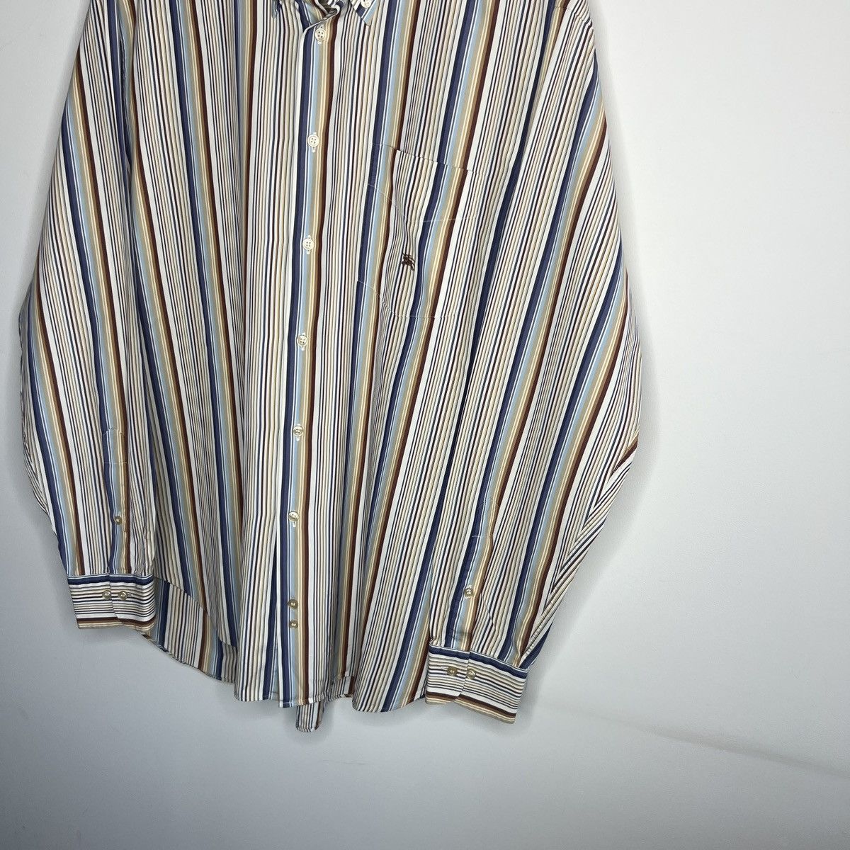 Burberry × Designer Burberry Shirt Button Up Striped Pattern Print Multicolour Size US L / EU 52-54 / 3 - 2 Thumbnail